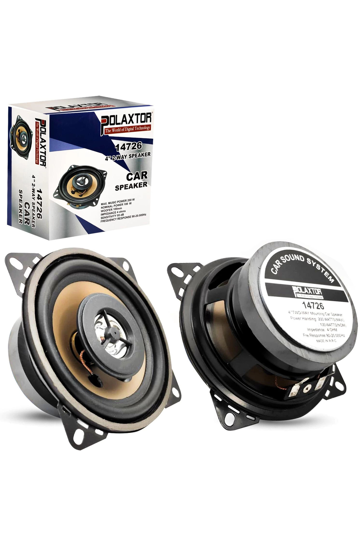 POLAXTOR Oto Hoparlör 10cm 200w Tweeterlı 1 Adet - Fiyatı, Yorumları
