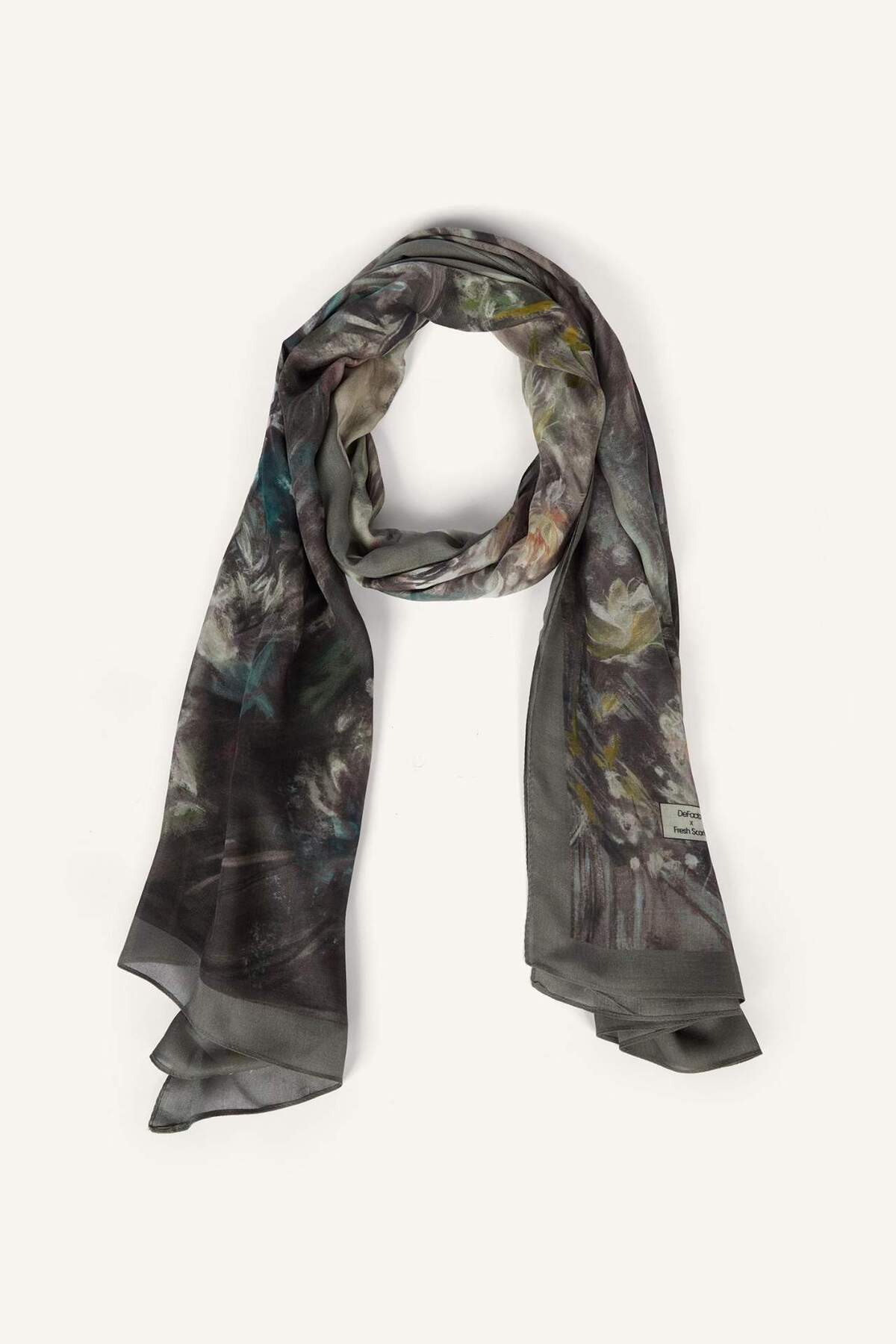 DeFacto Fresh Scarfs X Monet Floral Viskon Şal I1755AX26SM görsel 5