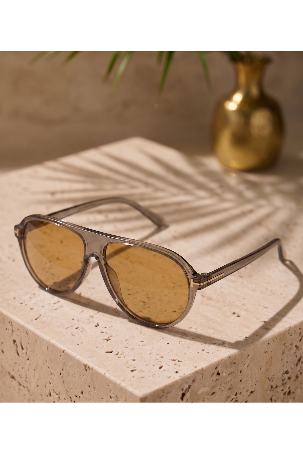 Koi Eyewear Aviawy Pilot Kahverengi Cam Unisex Güneş Gözlüğü | Yeni Sezon UV400 Koruma görsel 2