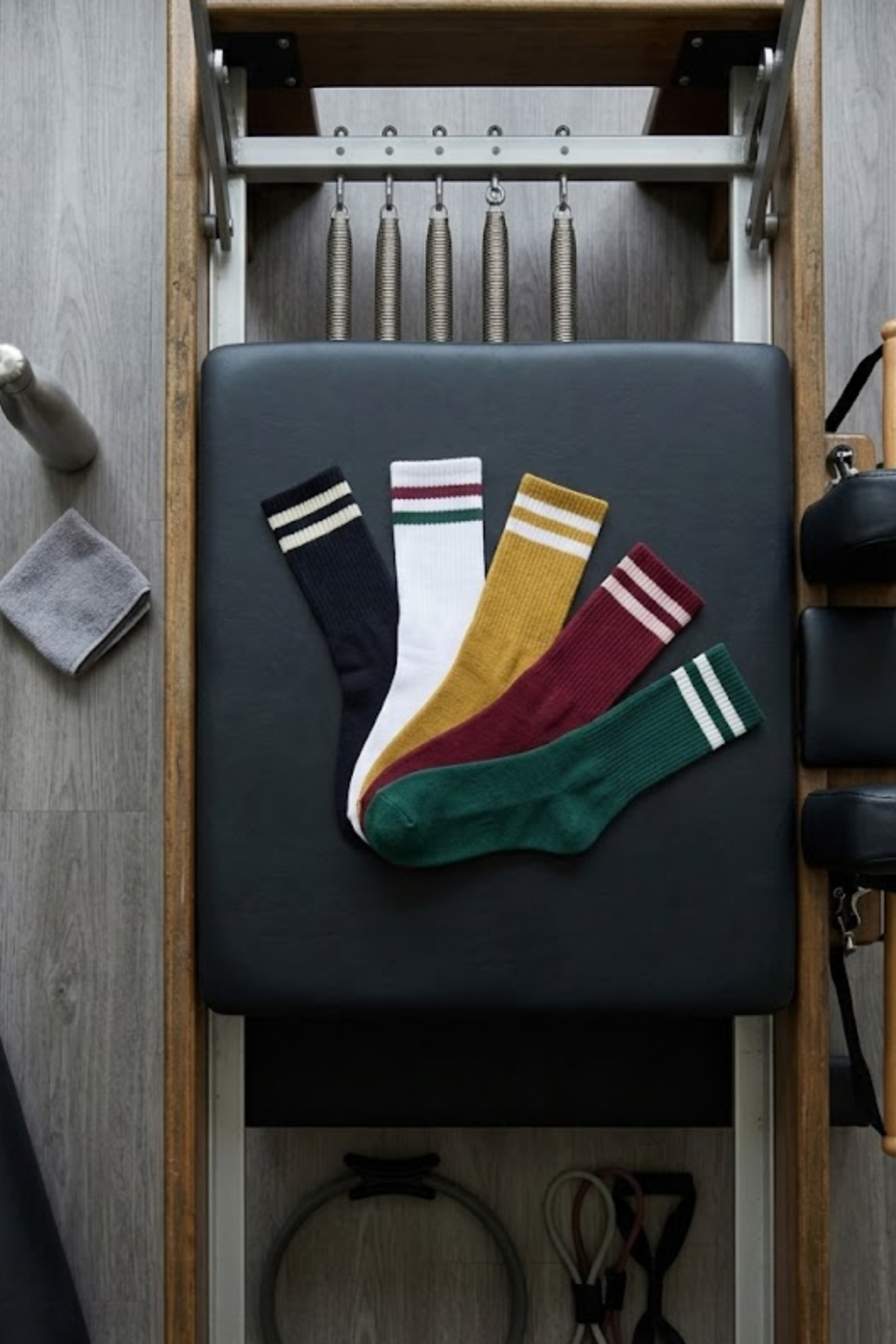 Socketta 5'li Karışık Renkli Üniseks Spor Pamuk Dikişsiz Esnek Havlu Taban Soket Çorap - Premium görsel 4