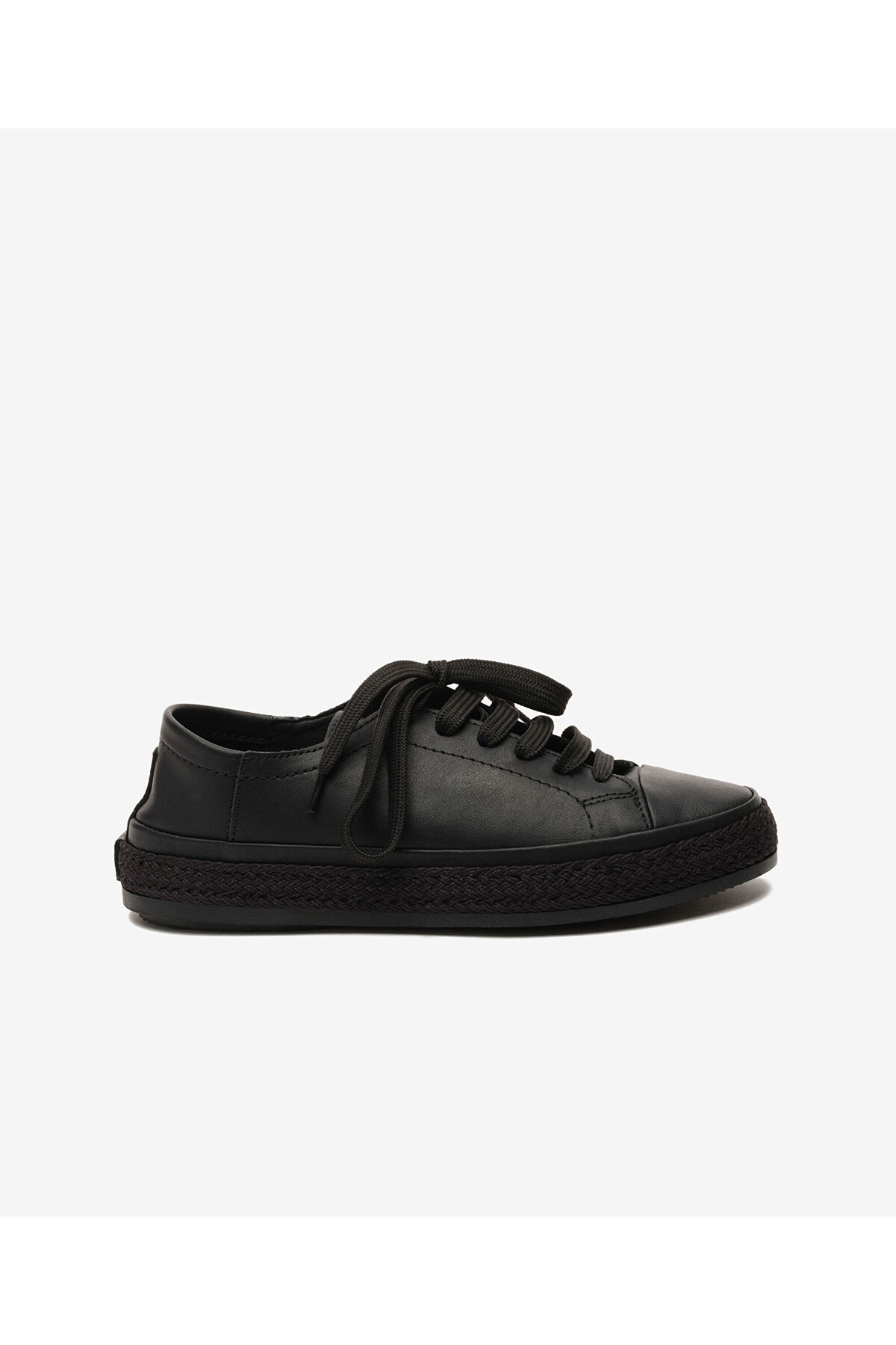 Kadın Siyah Hakiki Deri Sneaker Ayakkabı 5Y2SA33671