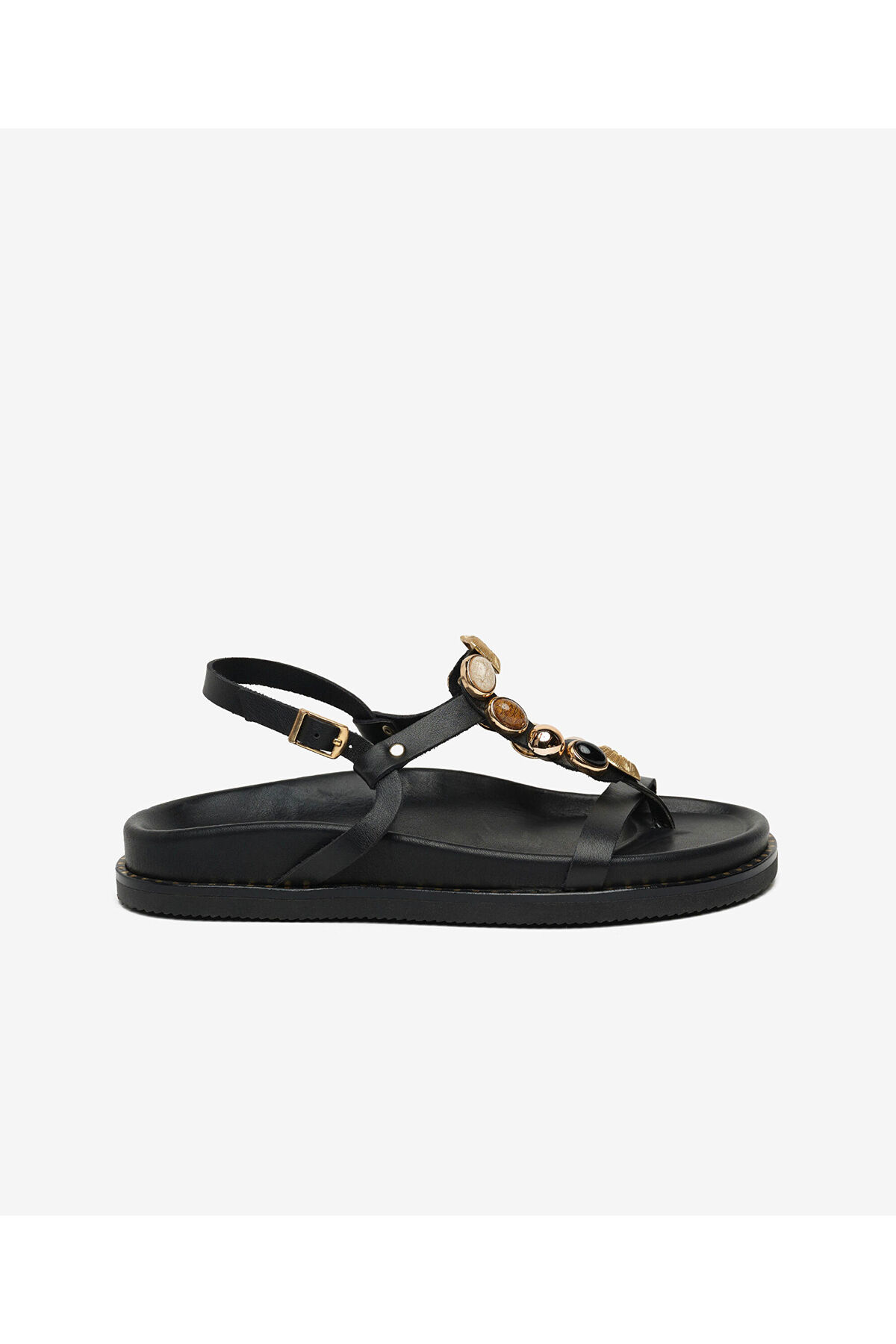 Kadın Siyah Hakiki Deri Sandalet 6Y2FS59364