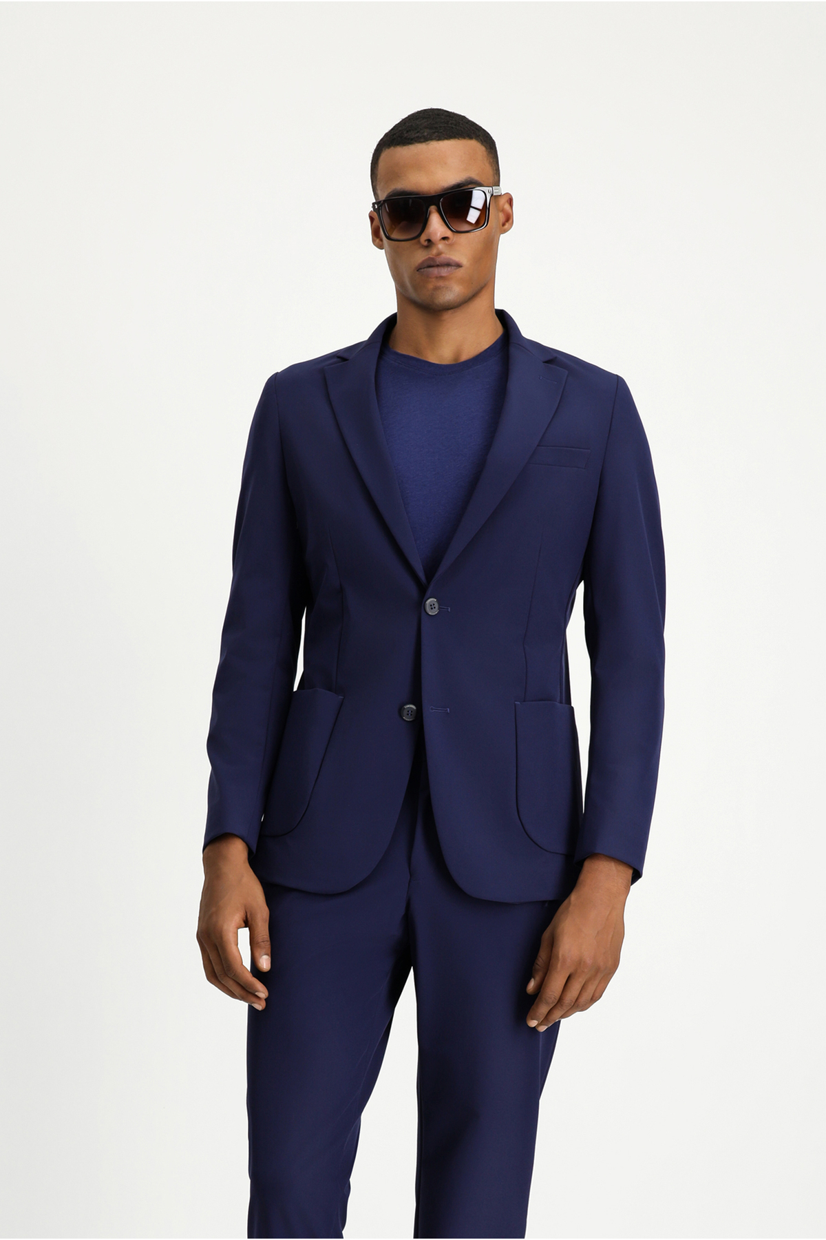 کت و شلوار کلاسیک Techno-Line Super Slim Fit Extra Narrow Cut — سرمه‌ای KSSZ1D76DZ070 — تصویر 5 از 7