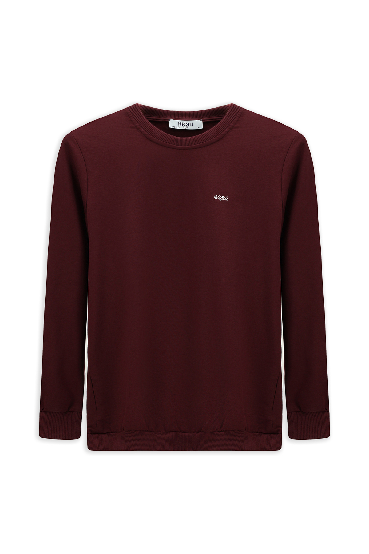 Kiğılı Bisiklet Yaka Regular Fit Nakışlı Pamuklu Sweatshirt görsel 2