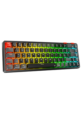 Rampage YORU MINI PRO Siyah/Gri 2.4ghz+BT5.0+Type-C 5 Bağlantı OUTEMU Red Swi...