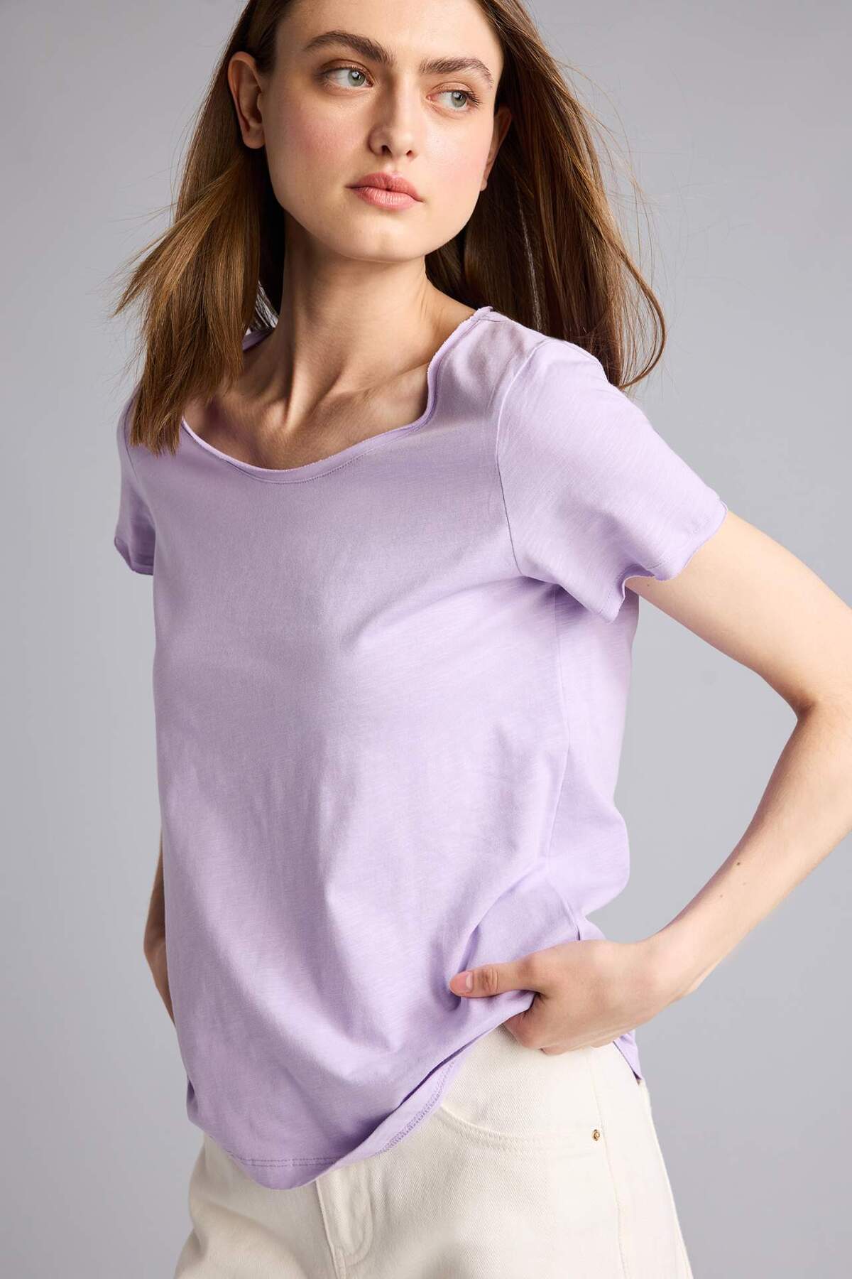 Regular Fit Crew Neck Press Flat Short Sleeve T-Shirt K1508AZ26SM