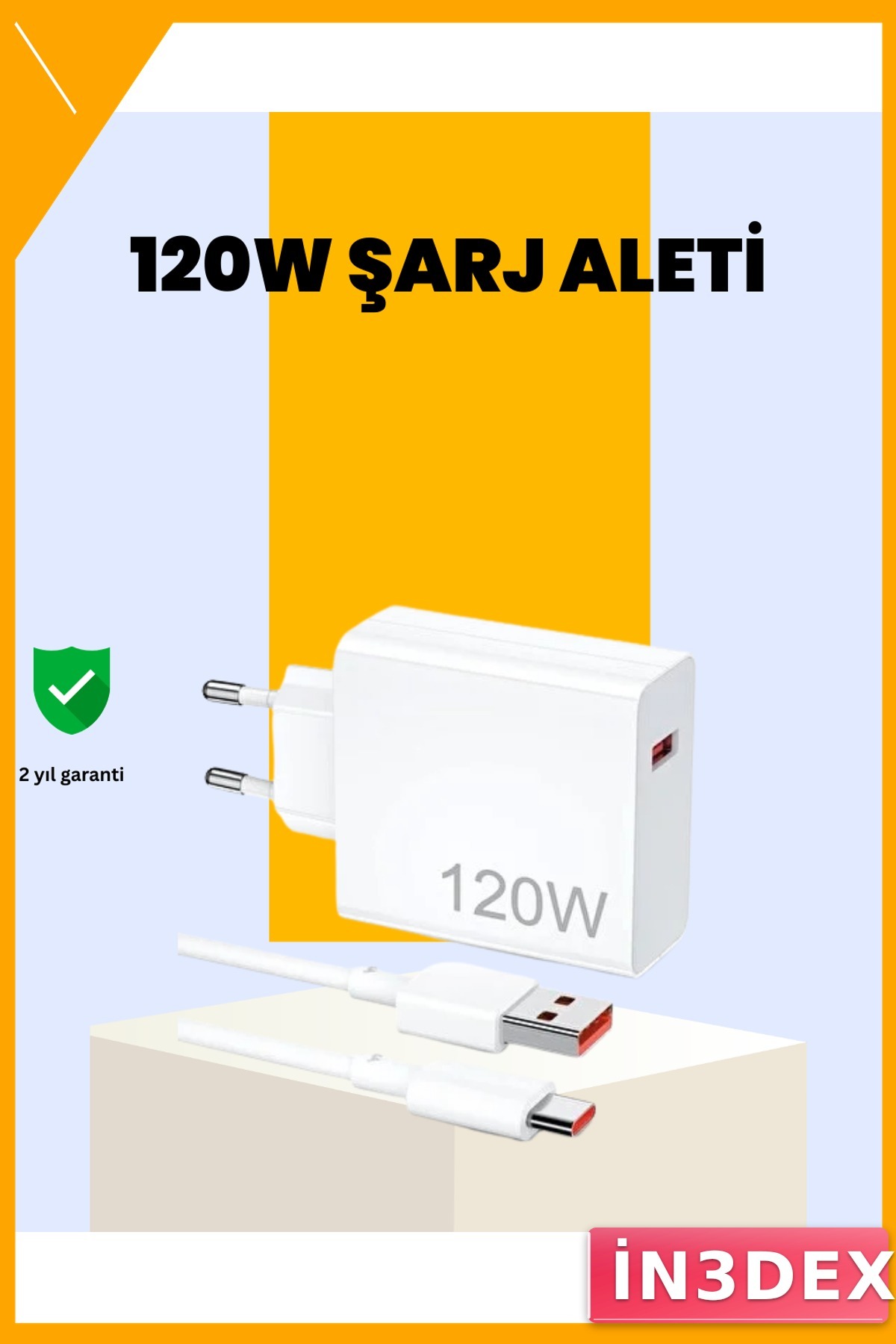 Type-C Hızlı Şarj Cihazı 120W Telefon Tablet Uyumlu