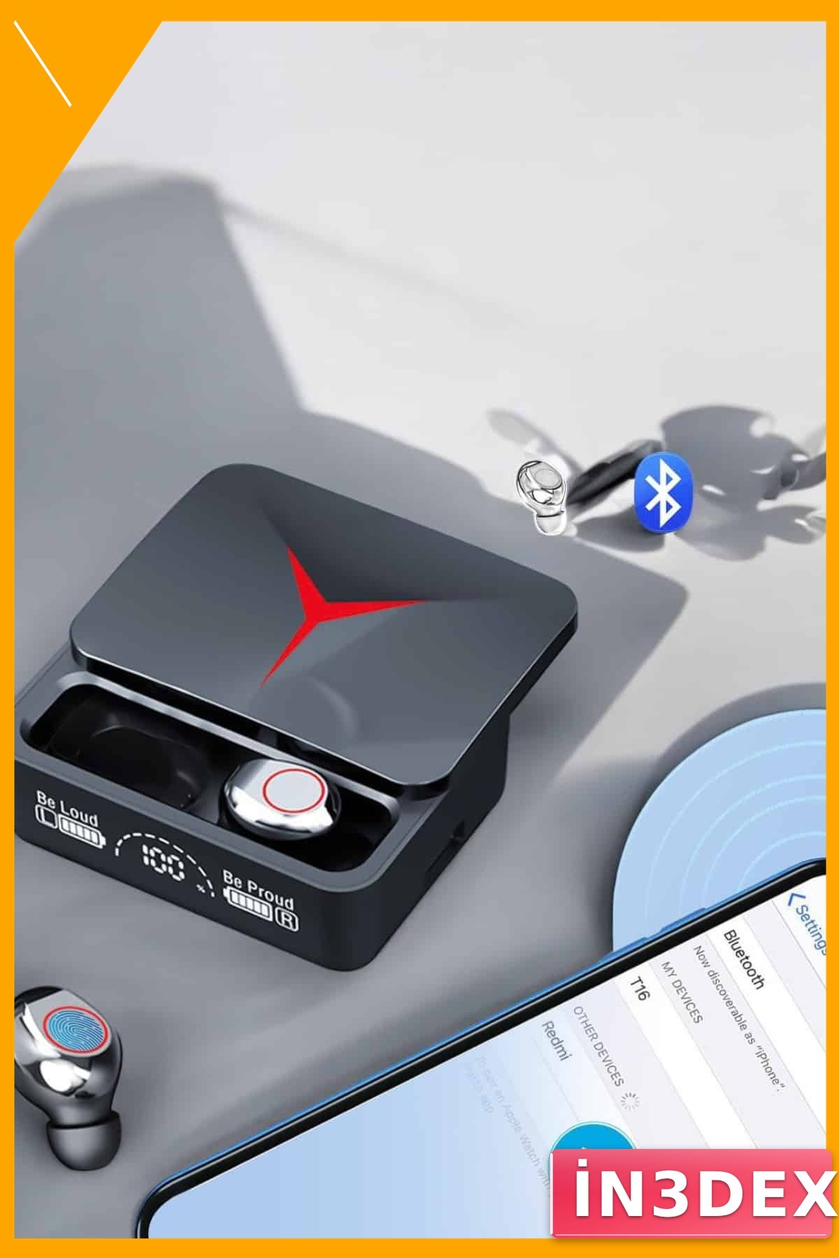 Kablosuz Bluetooth Kulaklık Powerbankli Gürültü Önleyici Stereo Ses