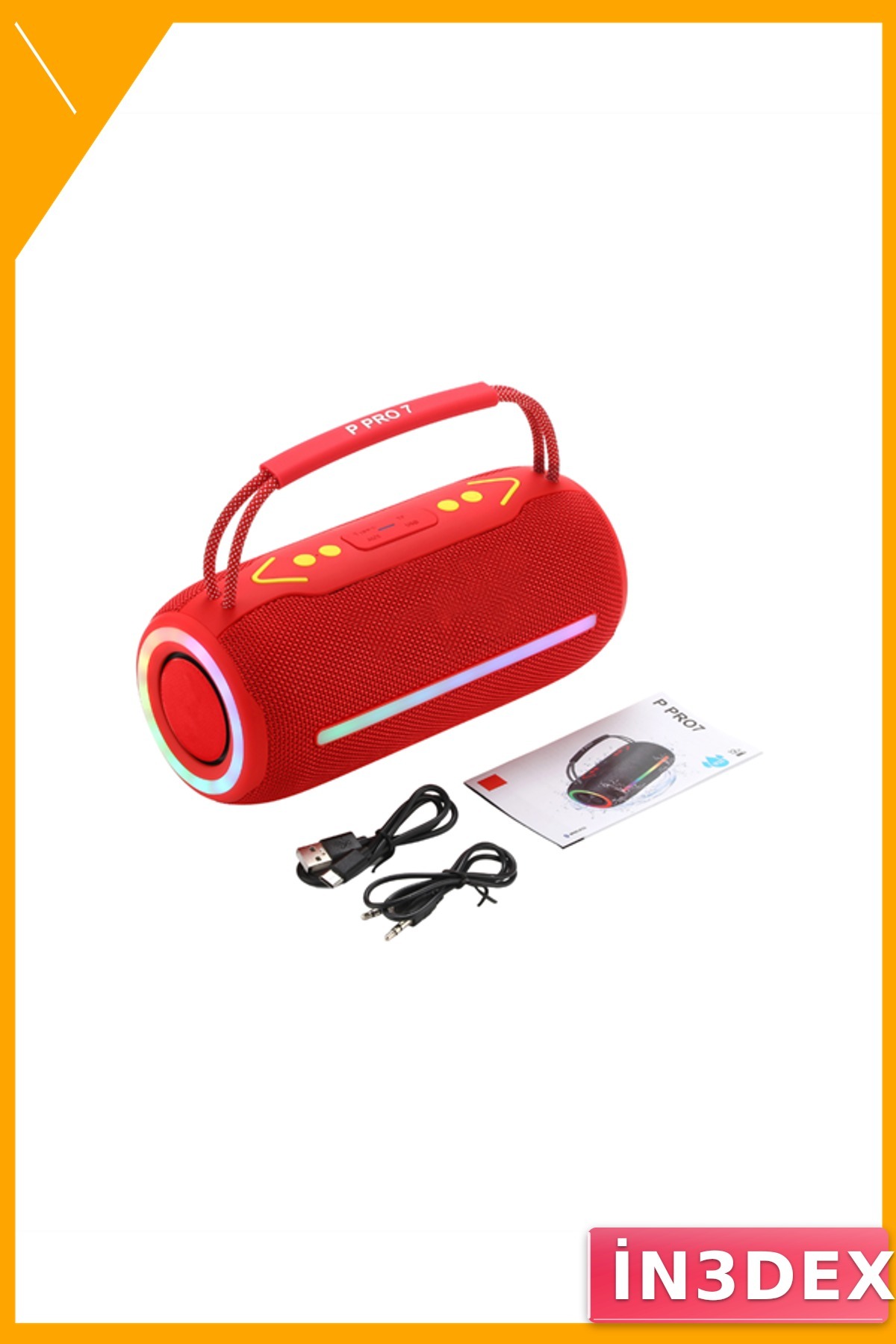 Taşınabilir Bluetooth Hoparlör 20W RMS IPX6 Suya Dayanıklı RGB Işıklı
