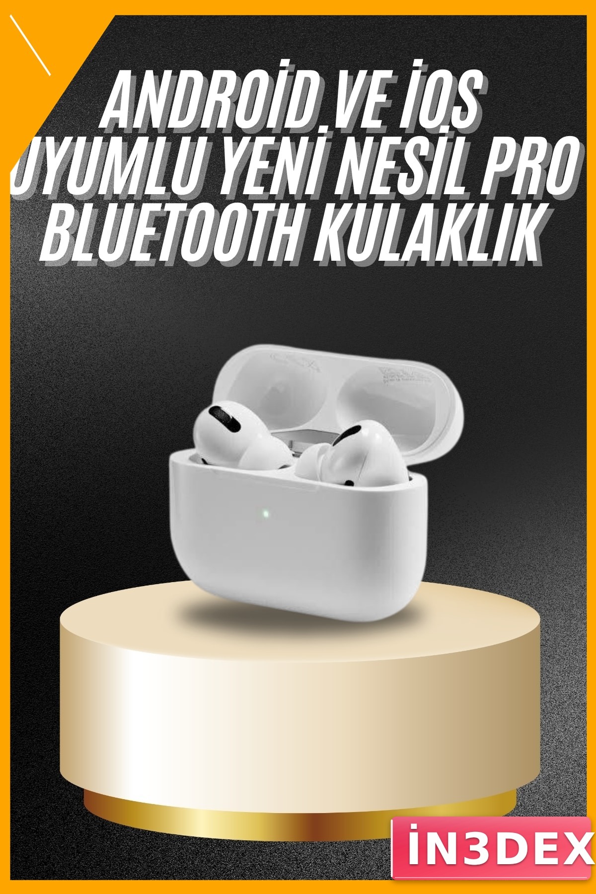 Kablosuz Kulak İçi Bluetooth Kulaklık Uzun Pil Ömrü Beyaz