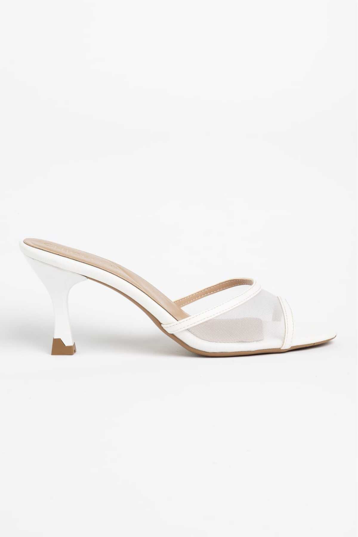 Granada Women's White Heeled Slippers