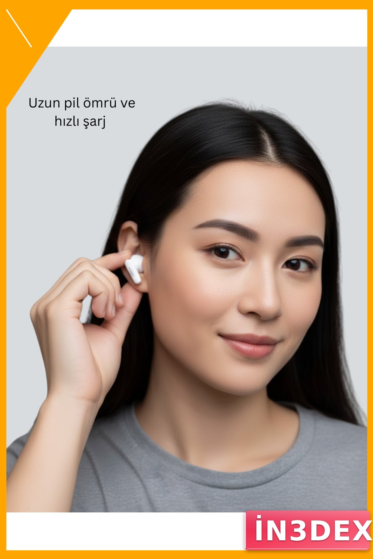 Yapay Zeka Destekli Anlık Çeviri Kulaklık Beyaz