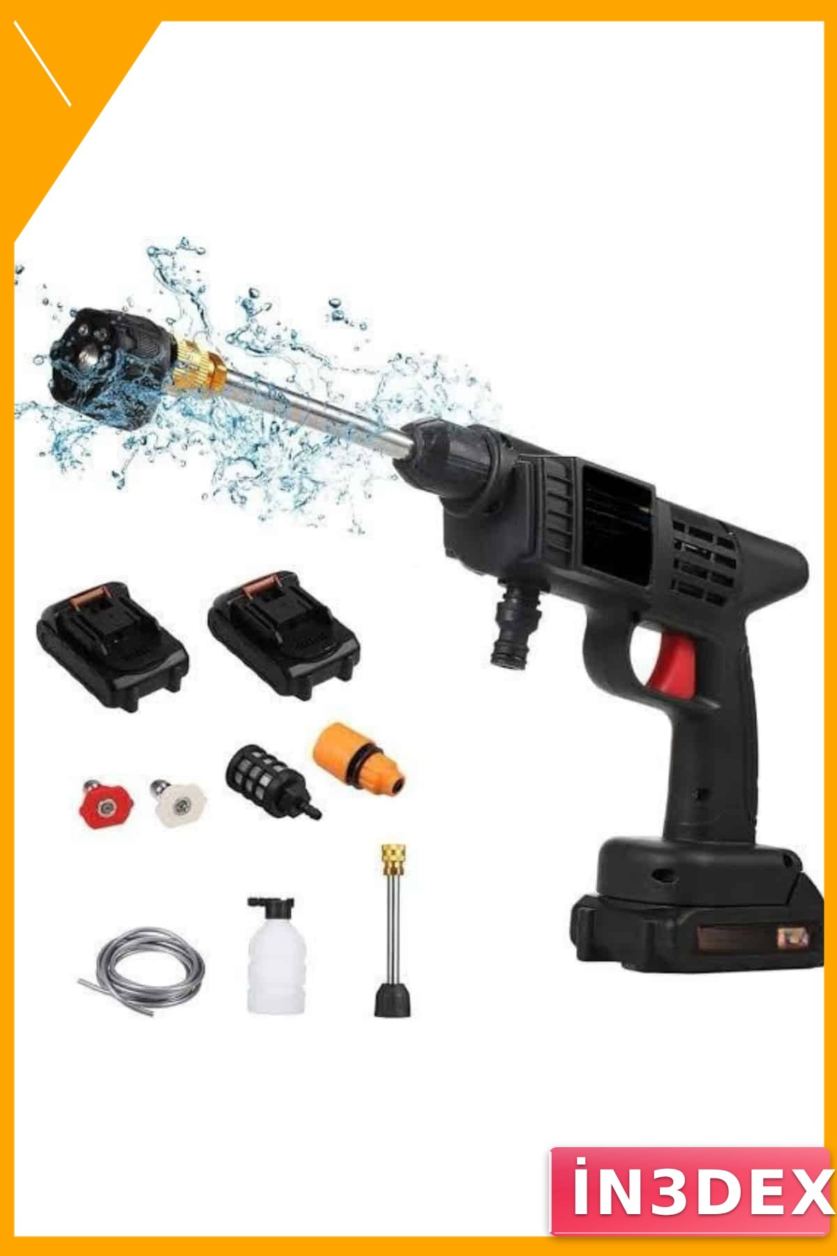 Akülü Yüksek Basınçlı Yıkama Makinesi 21V Taşınabilir