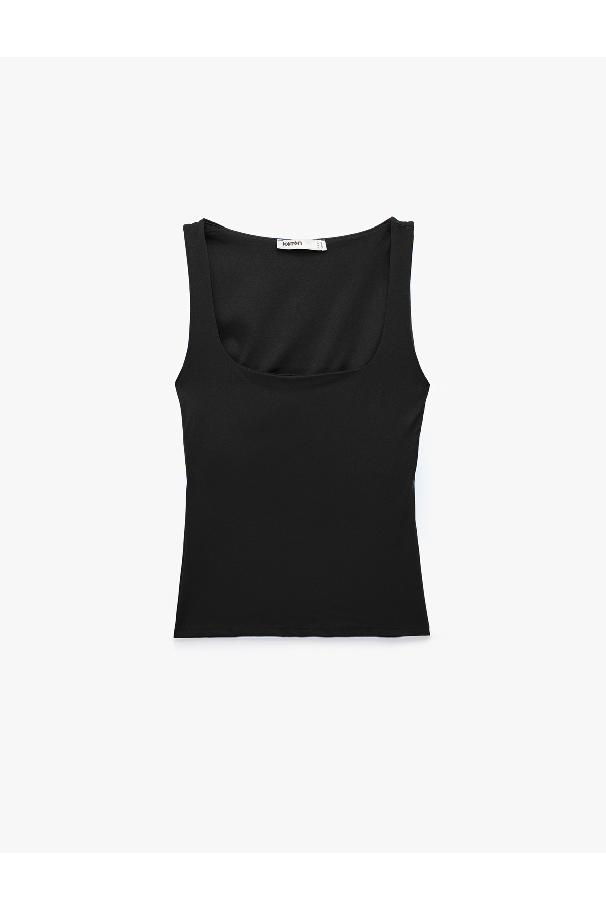 Koton Slim Fit Yuvarlak Yaka Kolsuz Top görsel 3