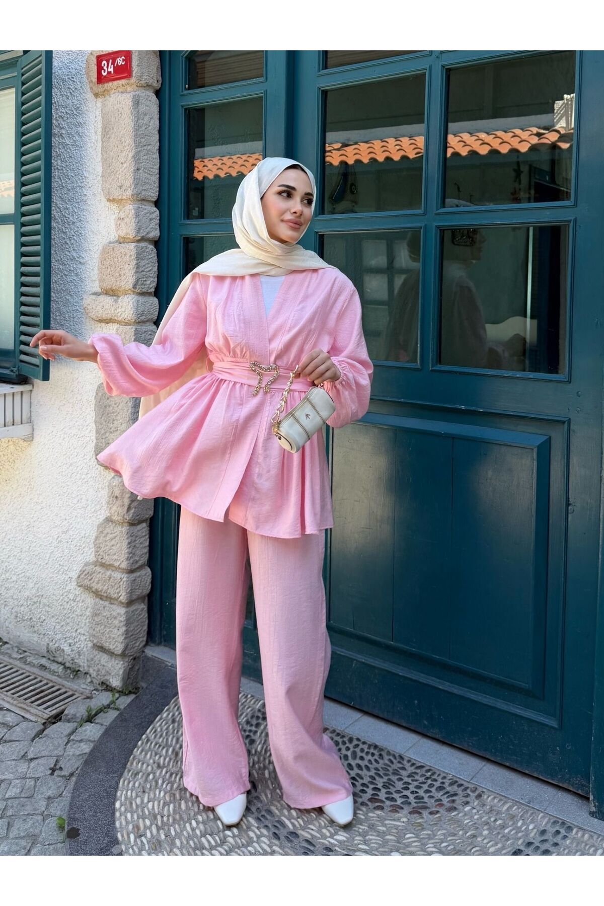 SS Design Liyana Kimono Takım Pembe