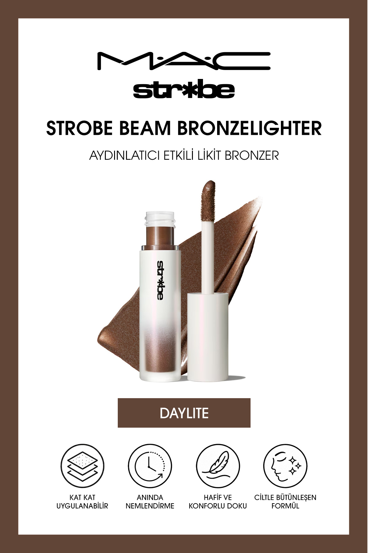 M.A.C Strobe Beam Aydınlatıcı Etkili Likit Bronzer - Daylite — رنگارنگ 142113