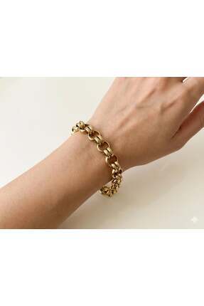 Opak Jewellery Doç Zincir Çelik Bileklik Gold
