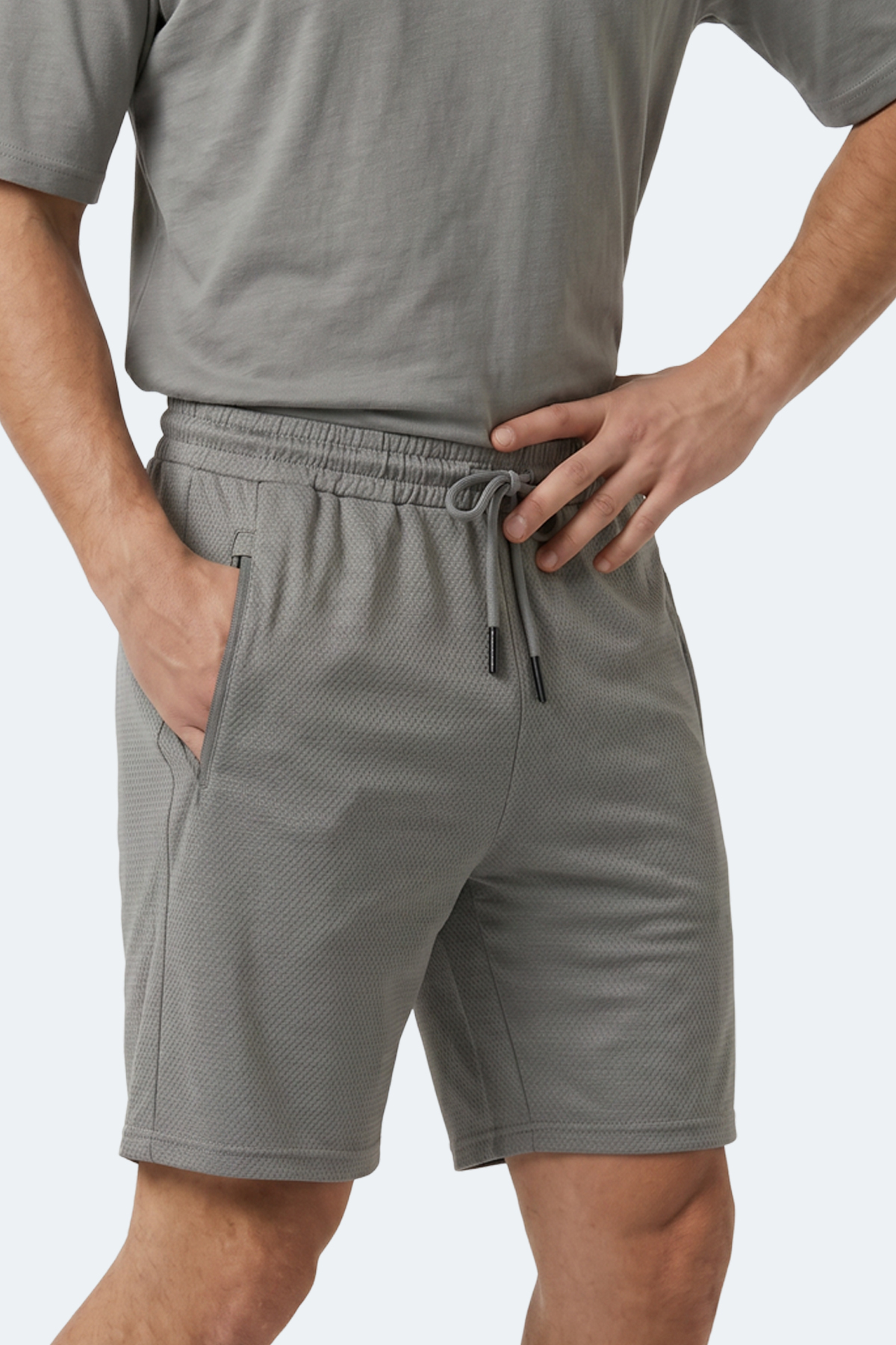 Slazenger HYPERBOLT I Erkek Cepli Fıtness Koyu Gri Şort görsel 5