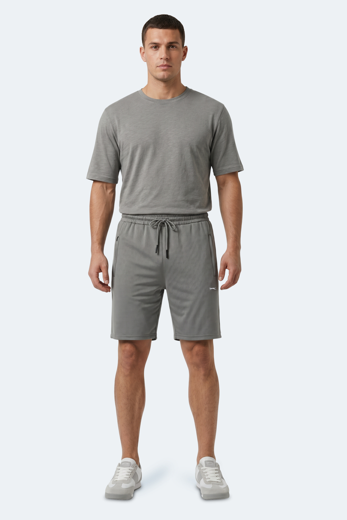 Slazenger HYPERBOLT I Erkek Cepli Fıtness Koyu Gri Şort görsel 2