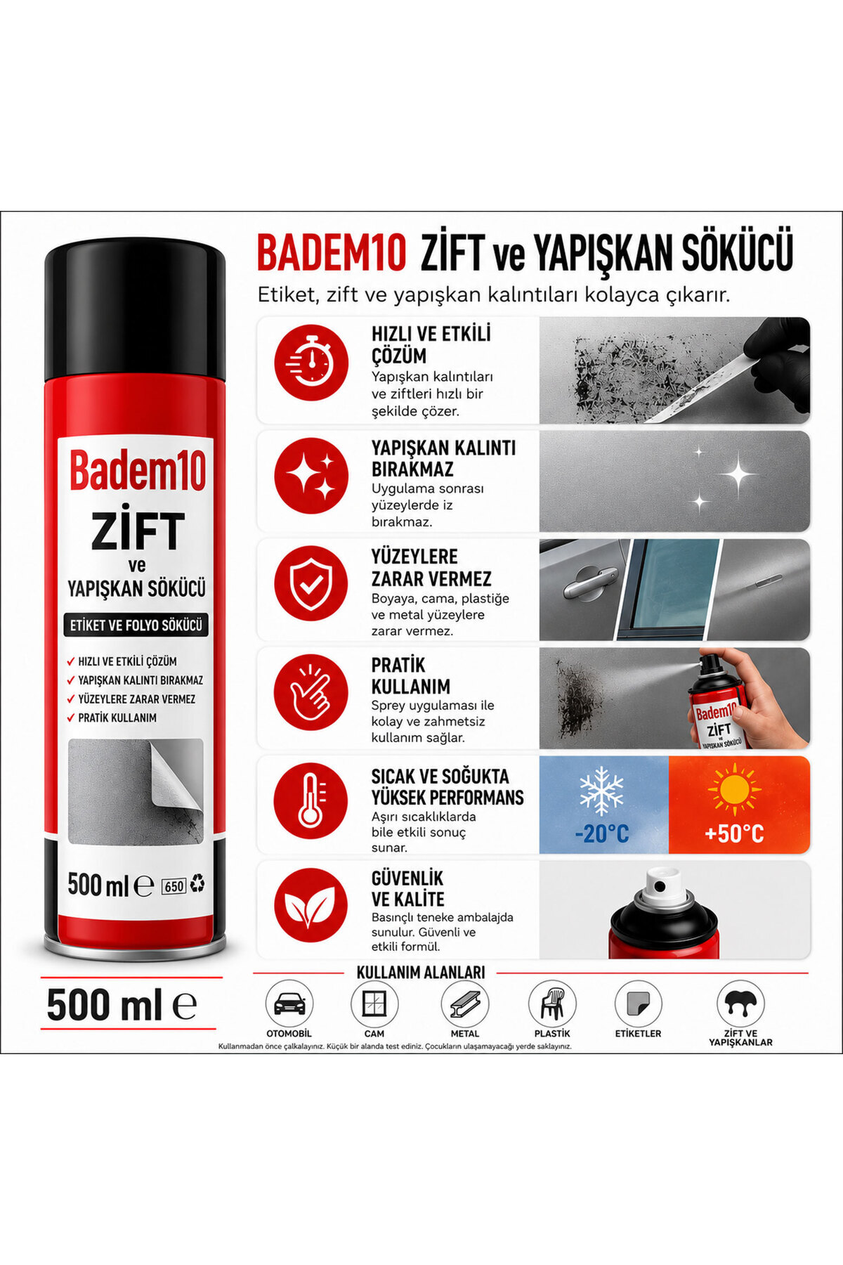 NZB Sticker Etiket Yapışkan Barkod Zift Sökücü Temizleme Spreyi