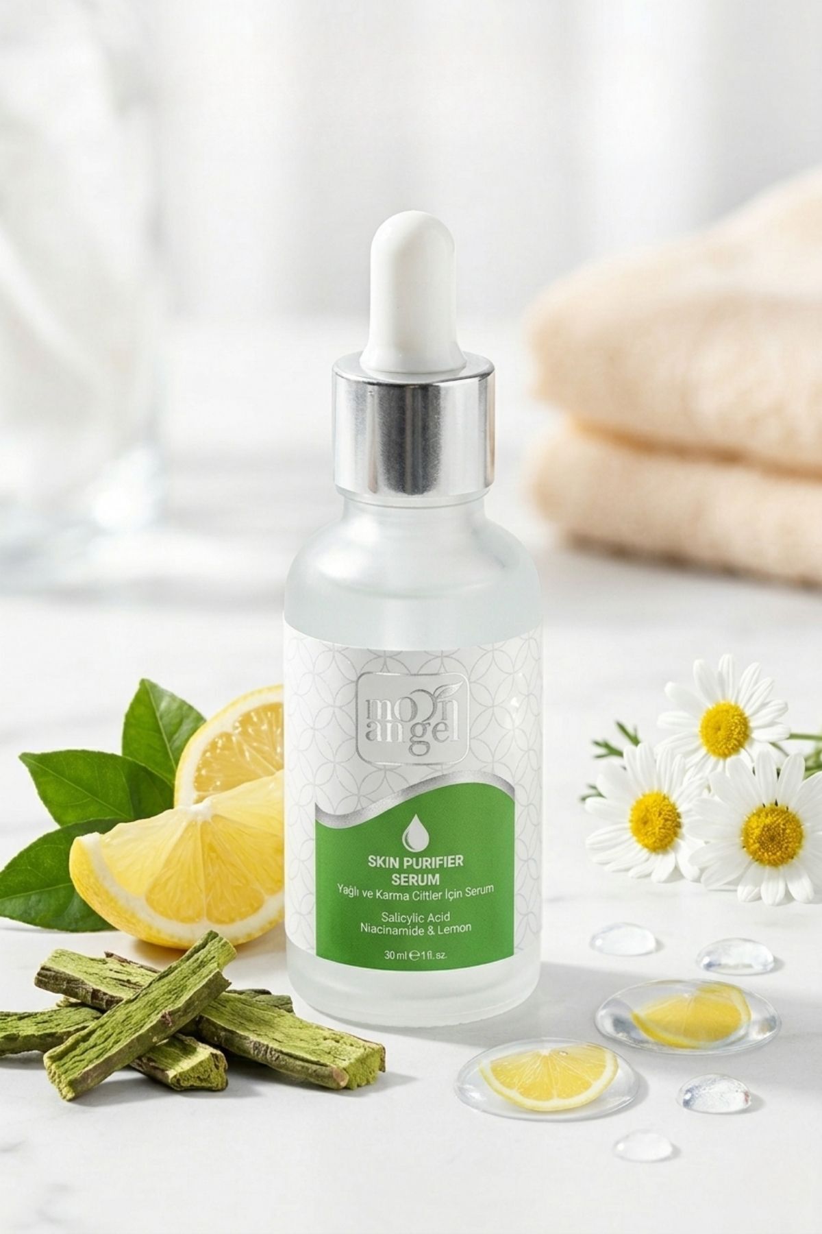 Skın Purıfıer Serum 30 ml Yağlı ve Karma Ciltler İçin Yağ Dengeleyici & Gözenek Sıkılaştırıcı Yüz Serumu (Salisilik Asit + Niacinamide) — görsel 2