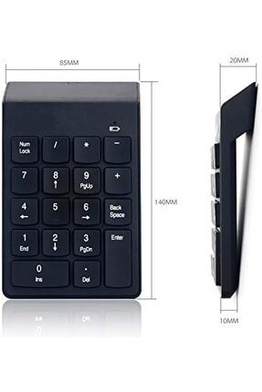 Yıldızan mhtshop AL-2021 USB Numpad Keypad Kablosuz Numerik Klavye USB Numara...