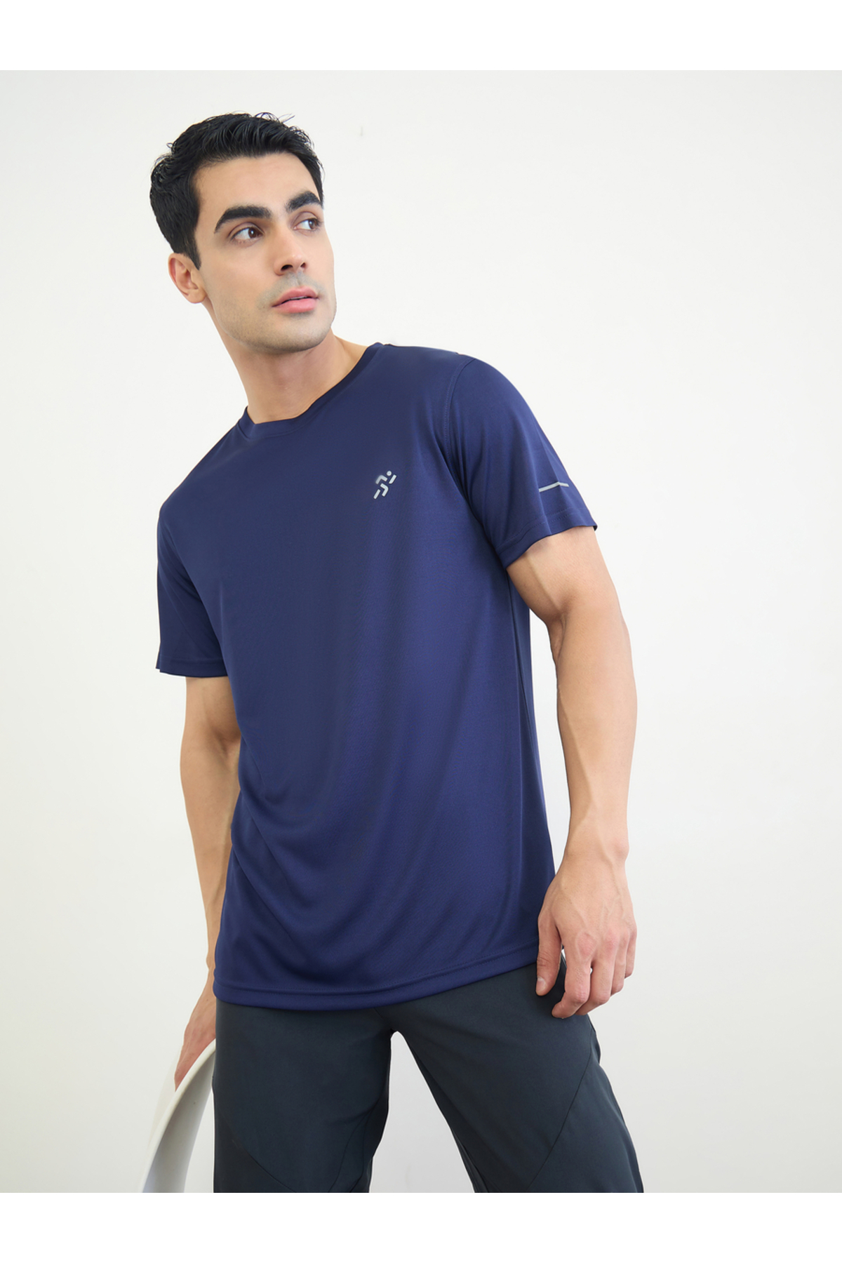 Styli Men Reflective Detail Regular Fit Active T-Shirt