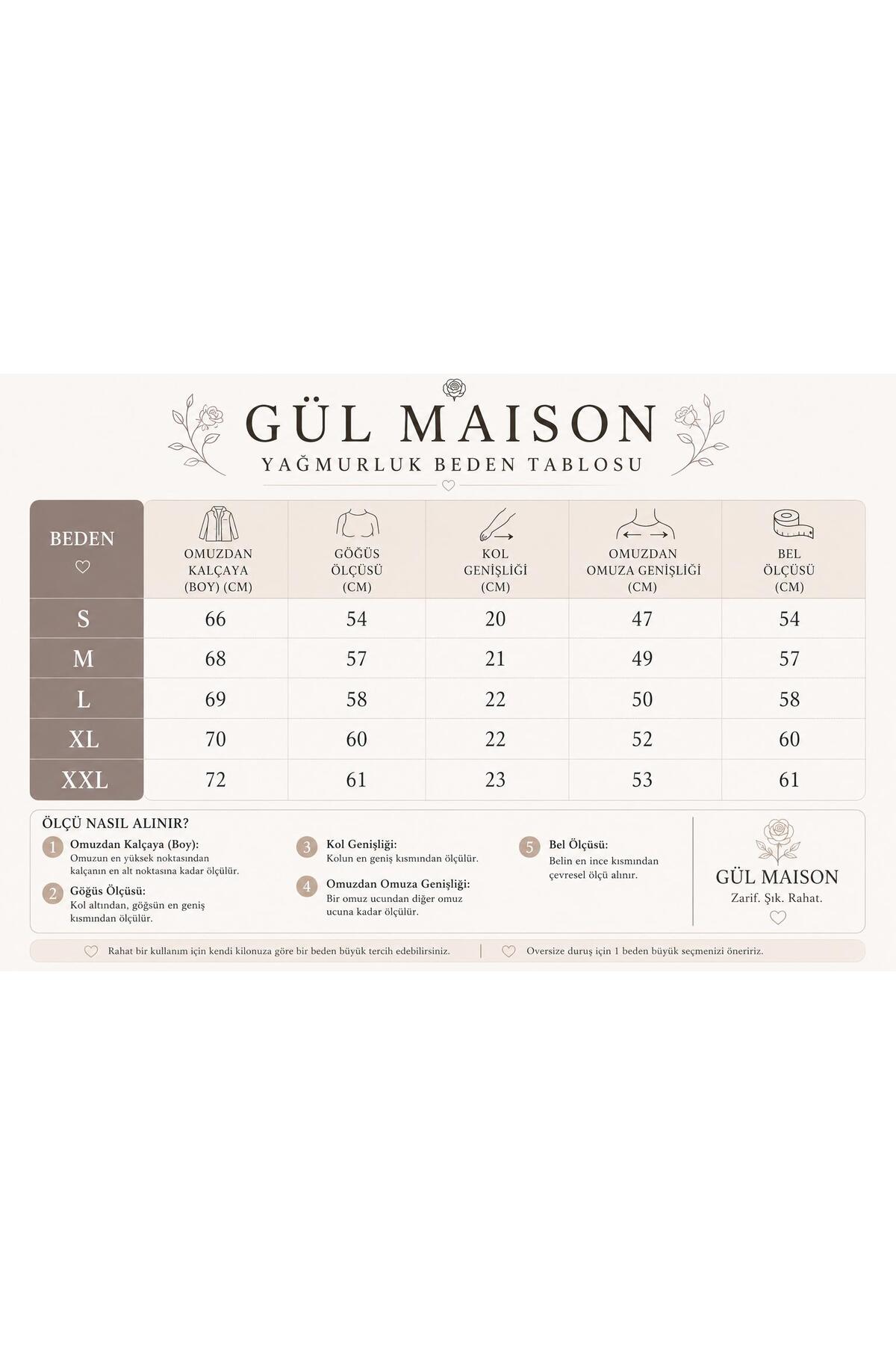 Gül Maison Kadın Su Geçirmez Kapüşonlu Yağmurluk Su Geçirmez görsel 4