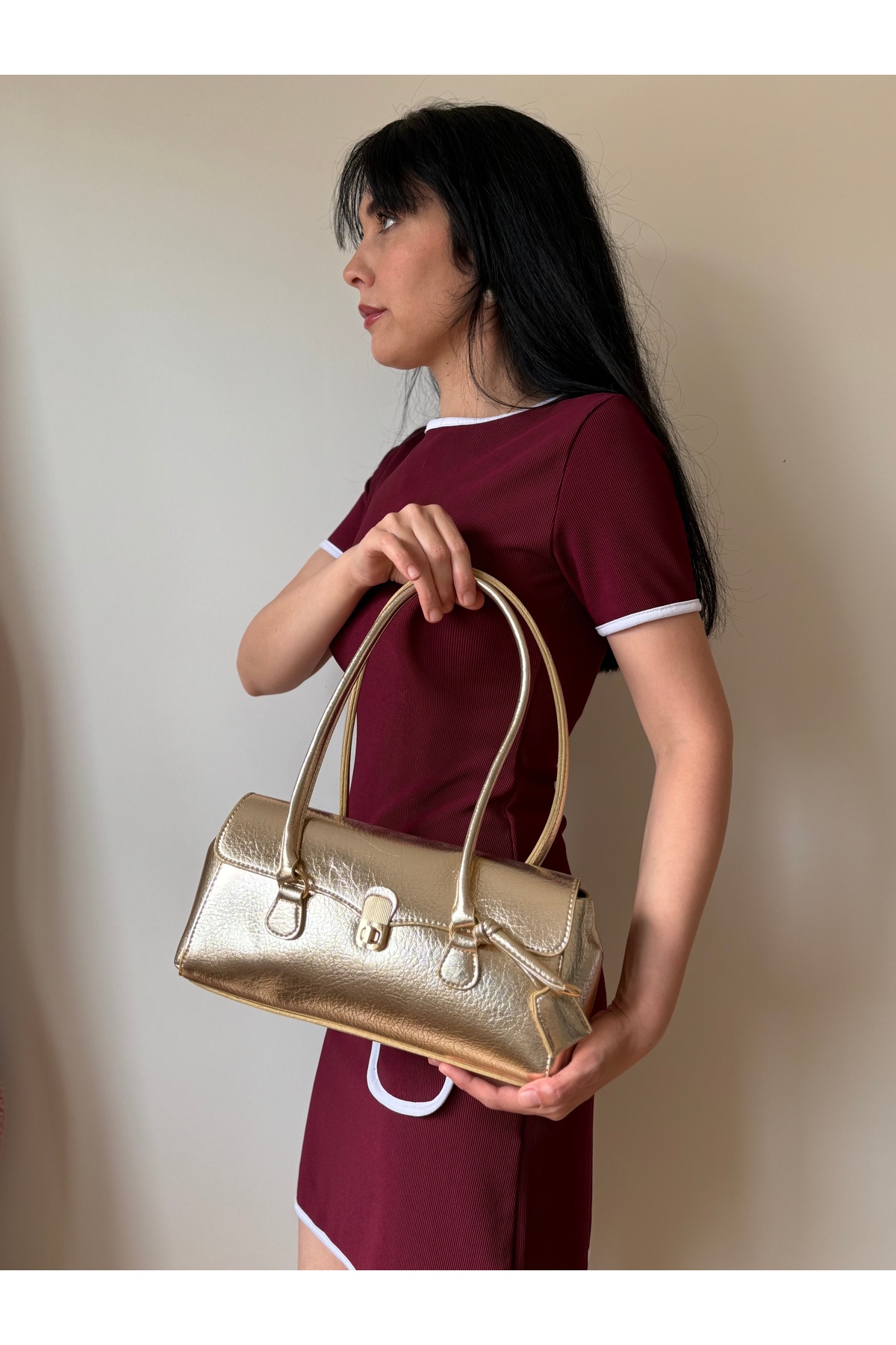 Women's Rosa Model Shoulder Bag with Cover