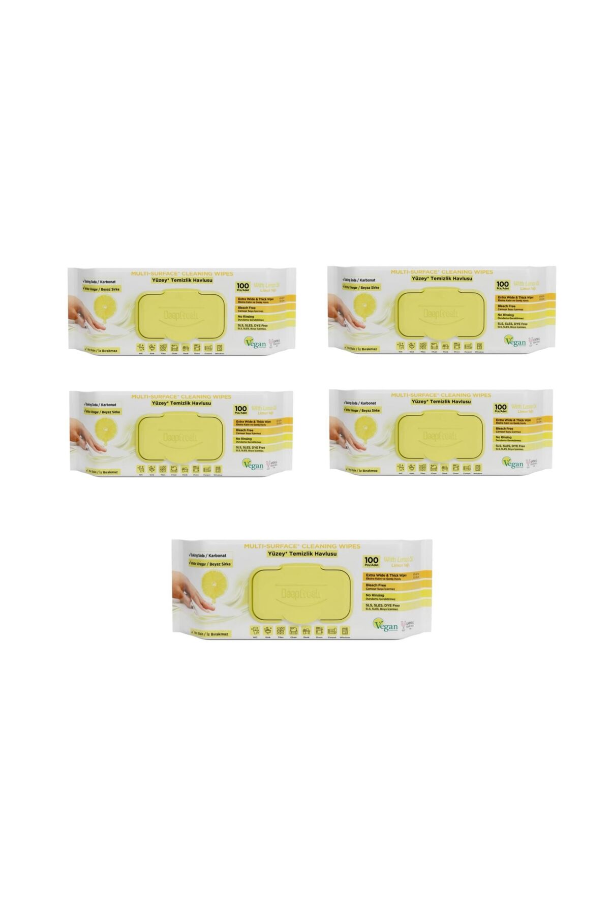 Deep Fresh Şerveţele umede pentru multisuprafeţe cu bicarbonat şi oțet Lemon ...