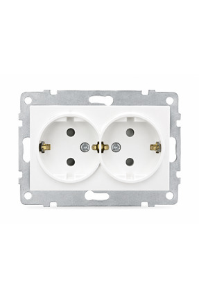 Ovivo Electric Ovivo İkili Topraklı Priz Beyaz