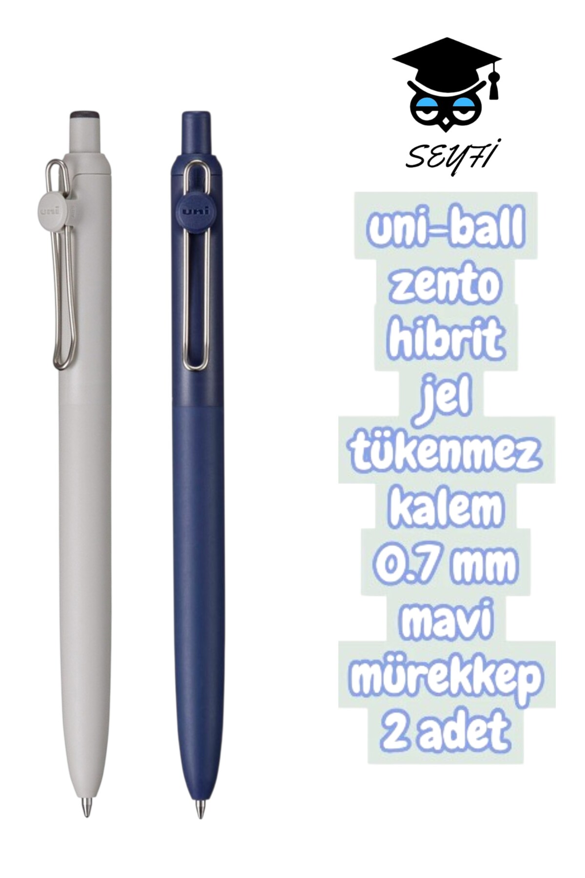SEYFİKİRTASİYE uni-ball zento hibrit jel tükenmez kalem 0.7 mm