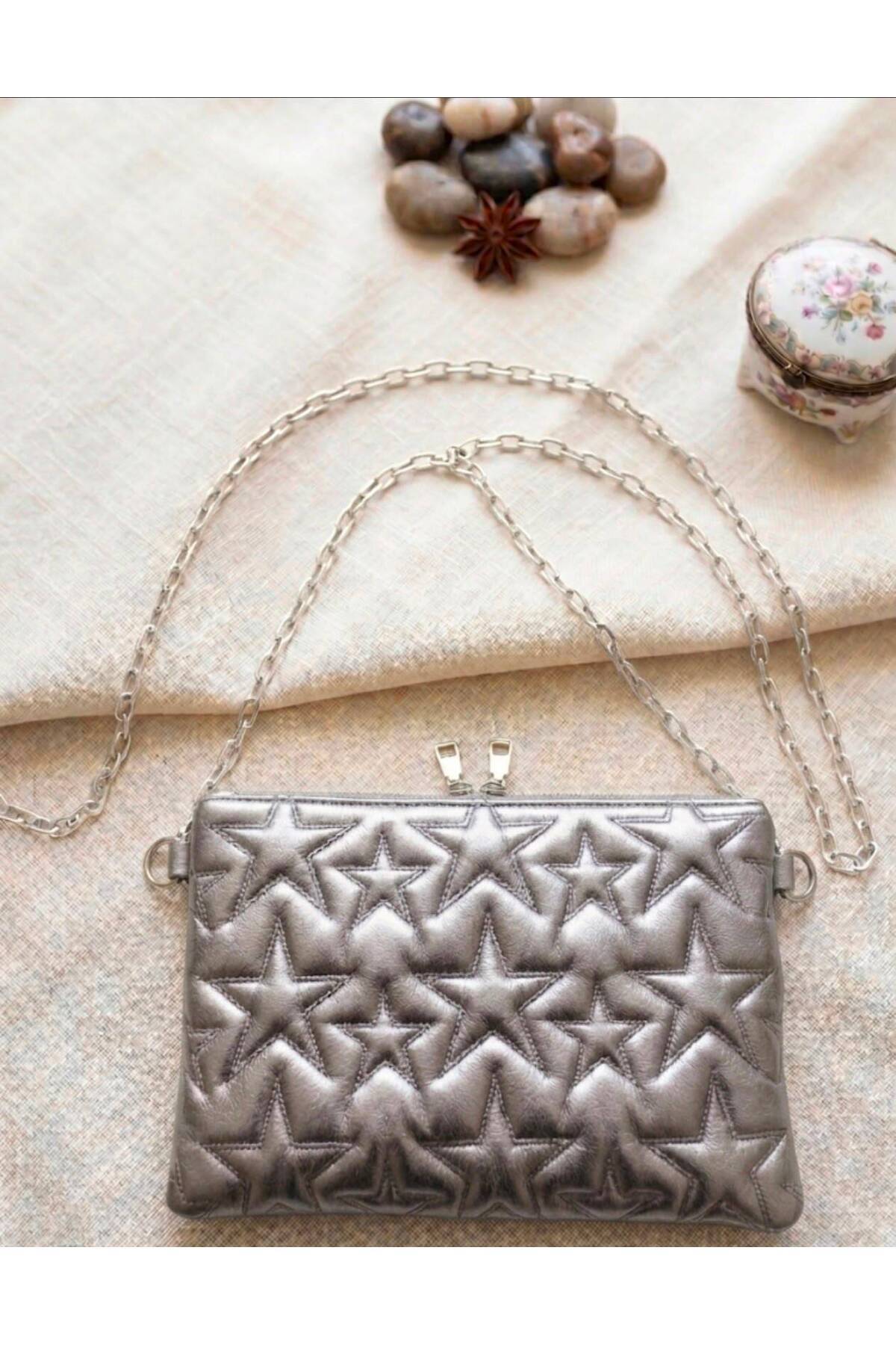 addy Celestial Star Bag Yıldızlı Zincir Askılı El Ve Omuz Çantası görsel 2