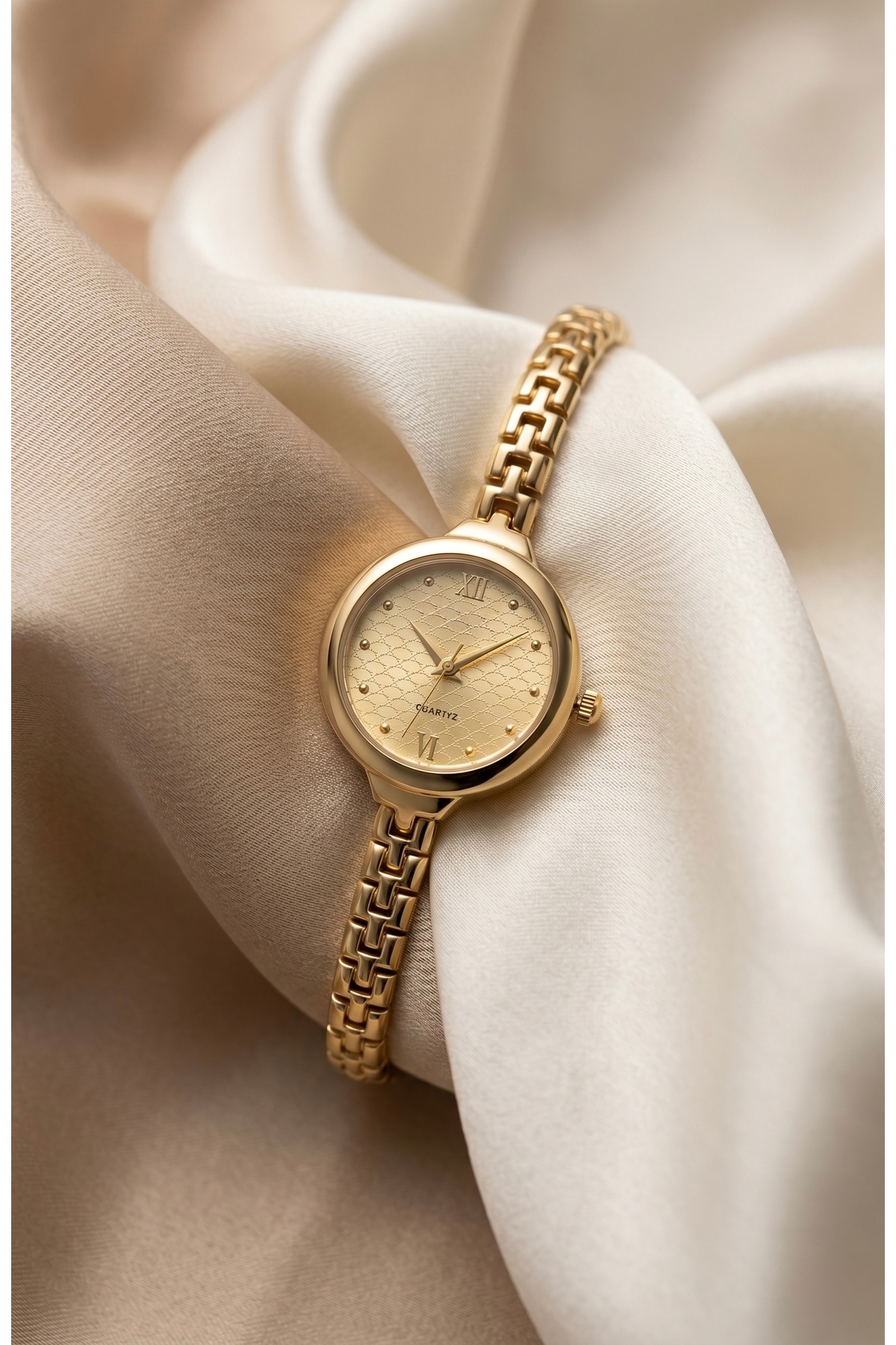KLISHE Butik Pinterest Kadın Çelik Saat Minimal Gold Renk Vintage | Old Money Luxury Zarif Şık Kadın Kol Saati | Premium Çelik Kadın Saat 2026 görsel 5