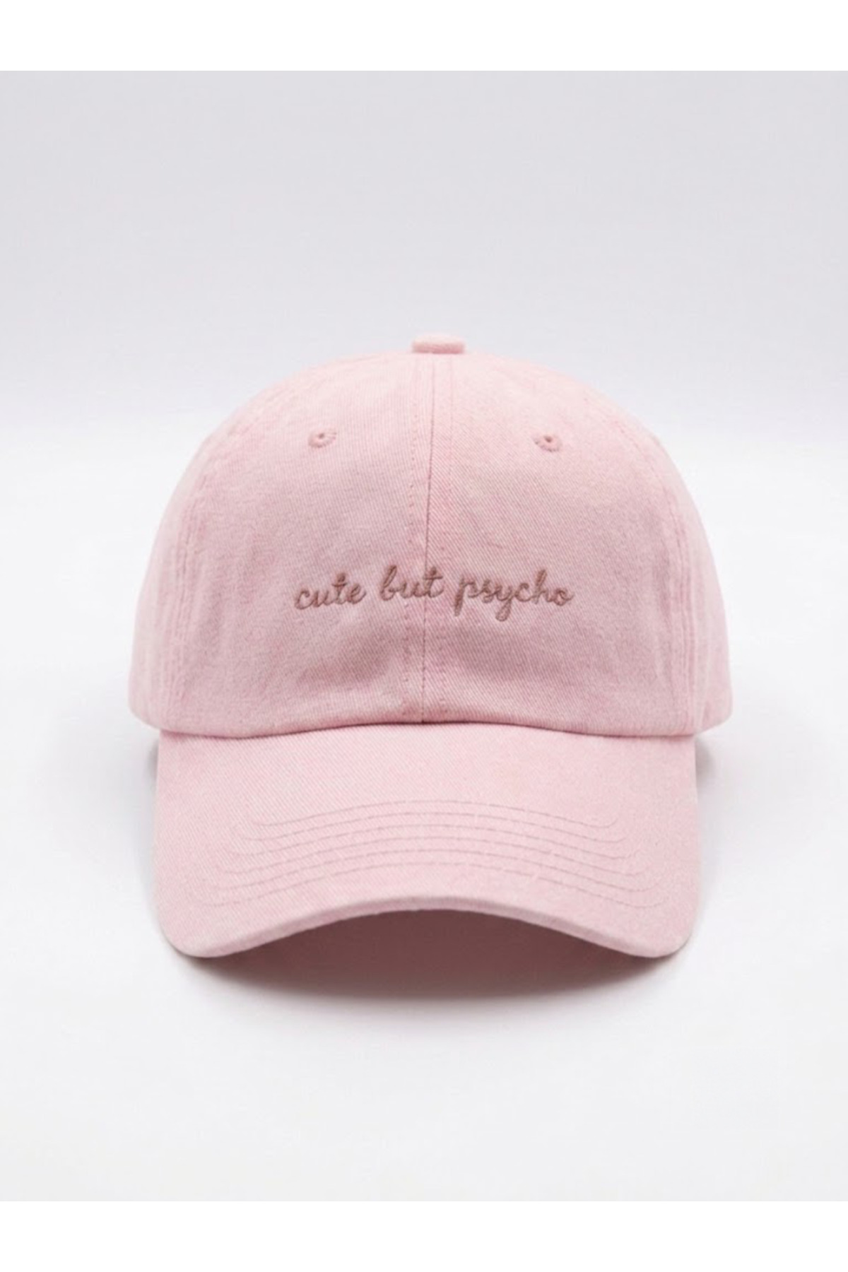 Hathub Club "cute but psycho" Nakışlı Yıkamalı Şapka
