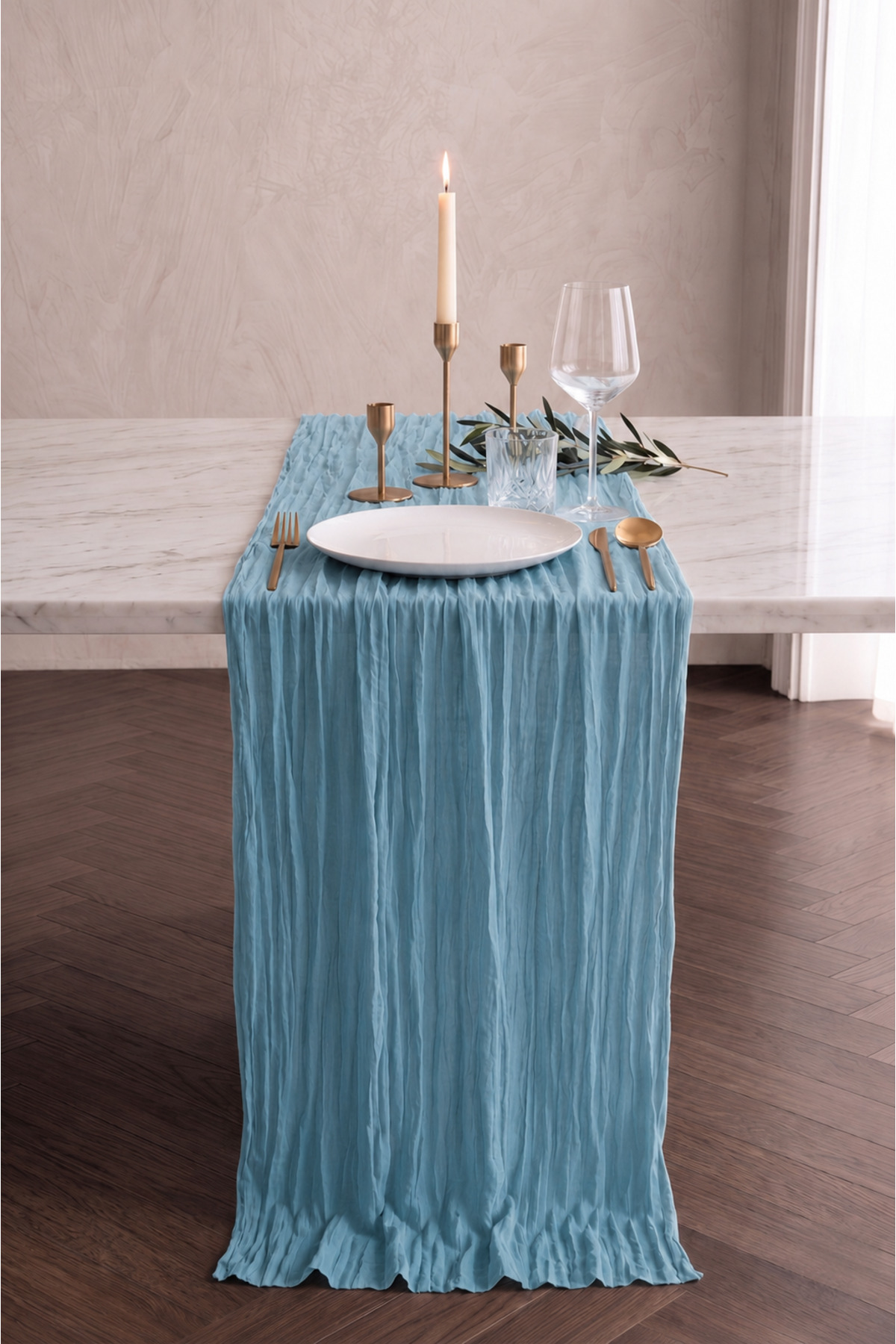 Bohemian Runner Tablecloth 100% Cotton Modern Home Decor Wedding Engagement Dowry Set
