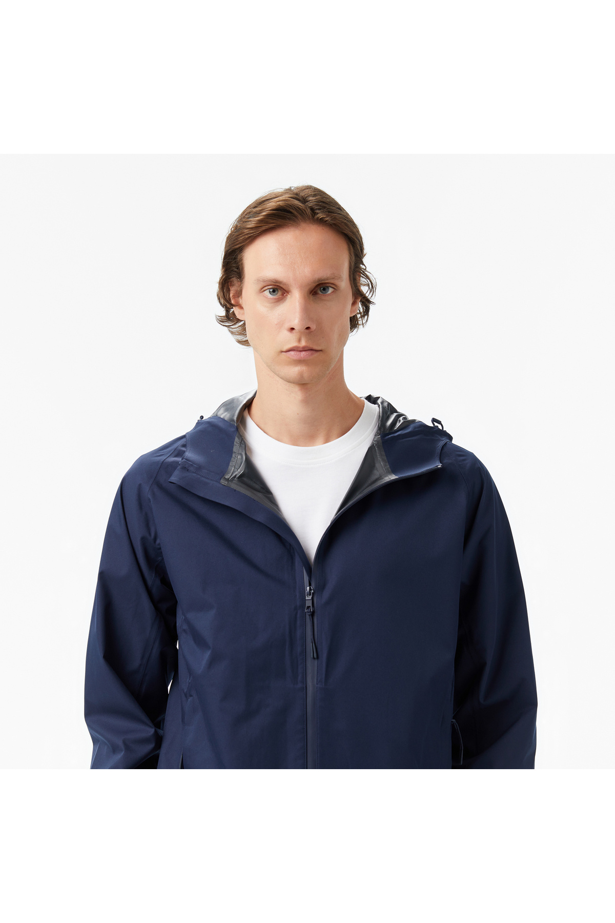 Nautica Erkek Lacivert Regular Fit Kapüşonlu Su Geçirmez Yağmurluk görsel 4