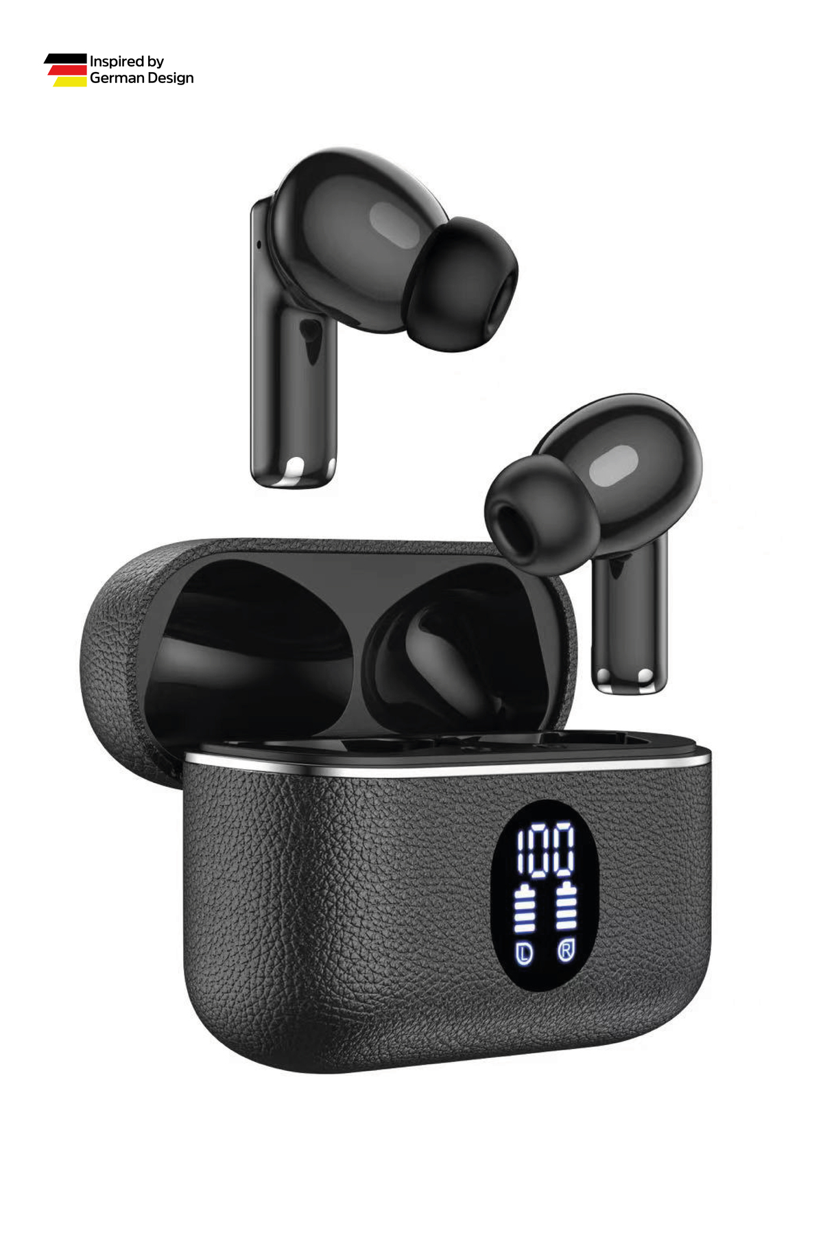 Tedinex Whoopee T2 PRO ANC-ENC Bluetooth 6.0 Kulak İçi Kulaklık 6 Mikrofon Kablosuz Şarj 35 Saat TWS Siyah