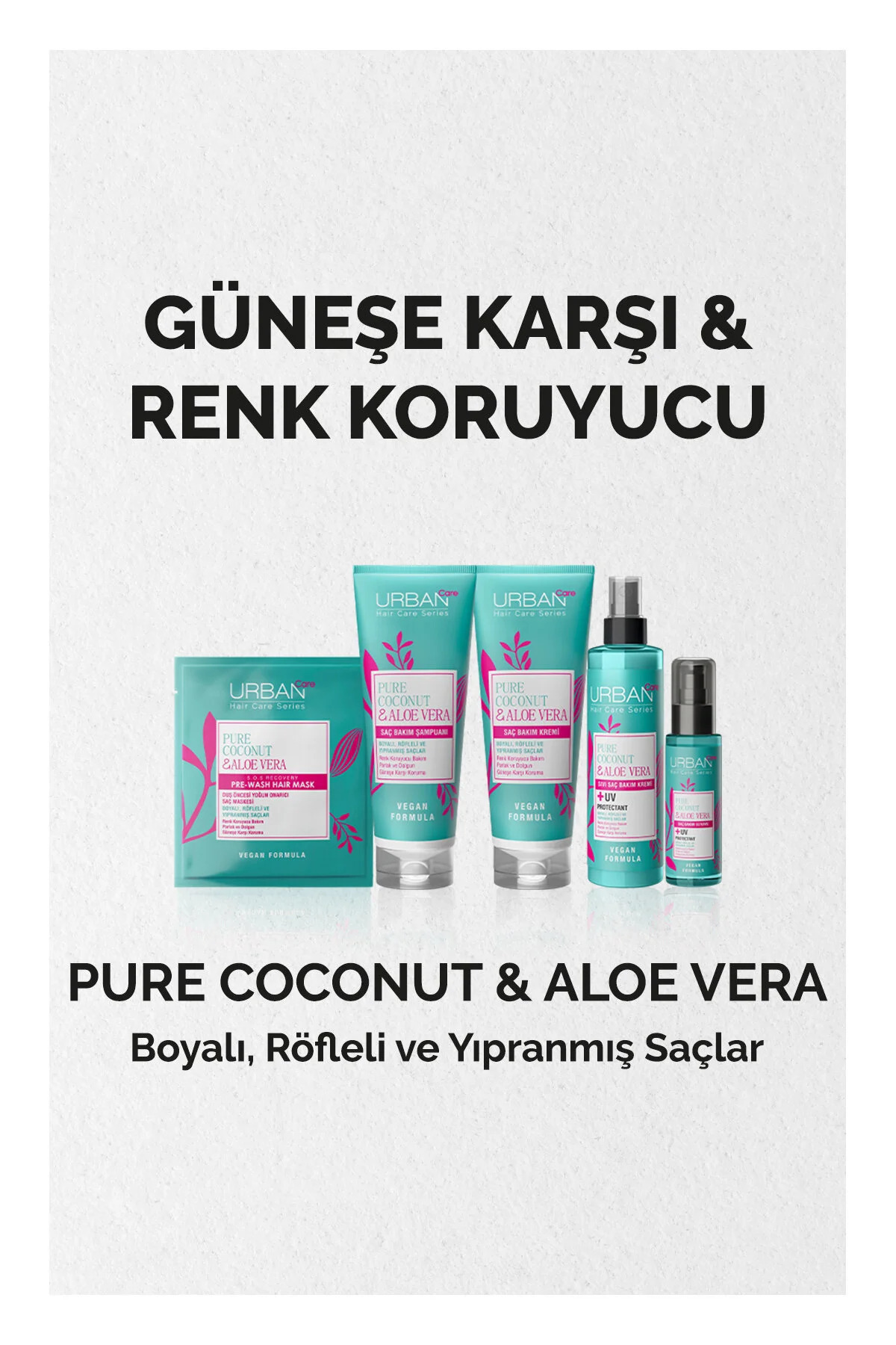 Pure Coconut&aloe Vera Boyalı Saçlar Özel Renk Koruyucu Saç Bakım Serumu-vegan-50ml — 8680690703270 — تصویر 4 از 4
