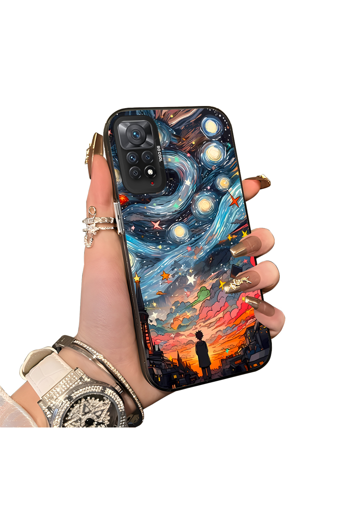 Redmi Note 11 Pro 5G Compatible Silicone Edge Hard Back Case Couple Phone Case Cartoon Pattern