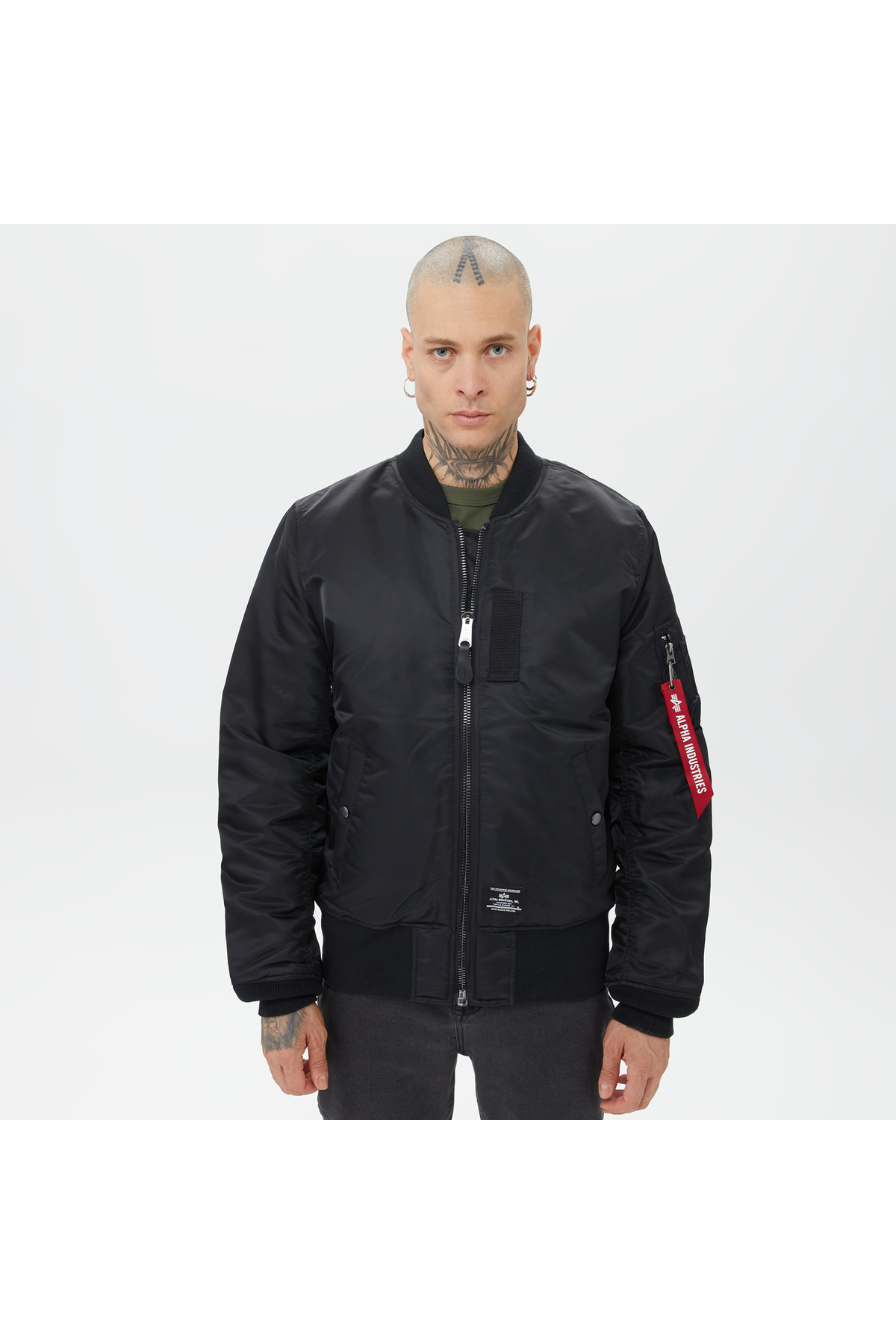 Alpha Industries Ma-1 Mod Flight Erkek Siyah Ceket