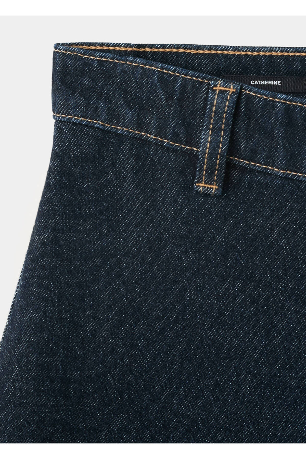MANGO Woman Catherin yüksek belli culotte jean pantolon görsel 5