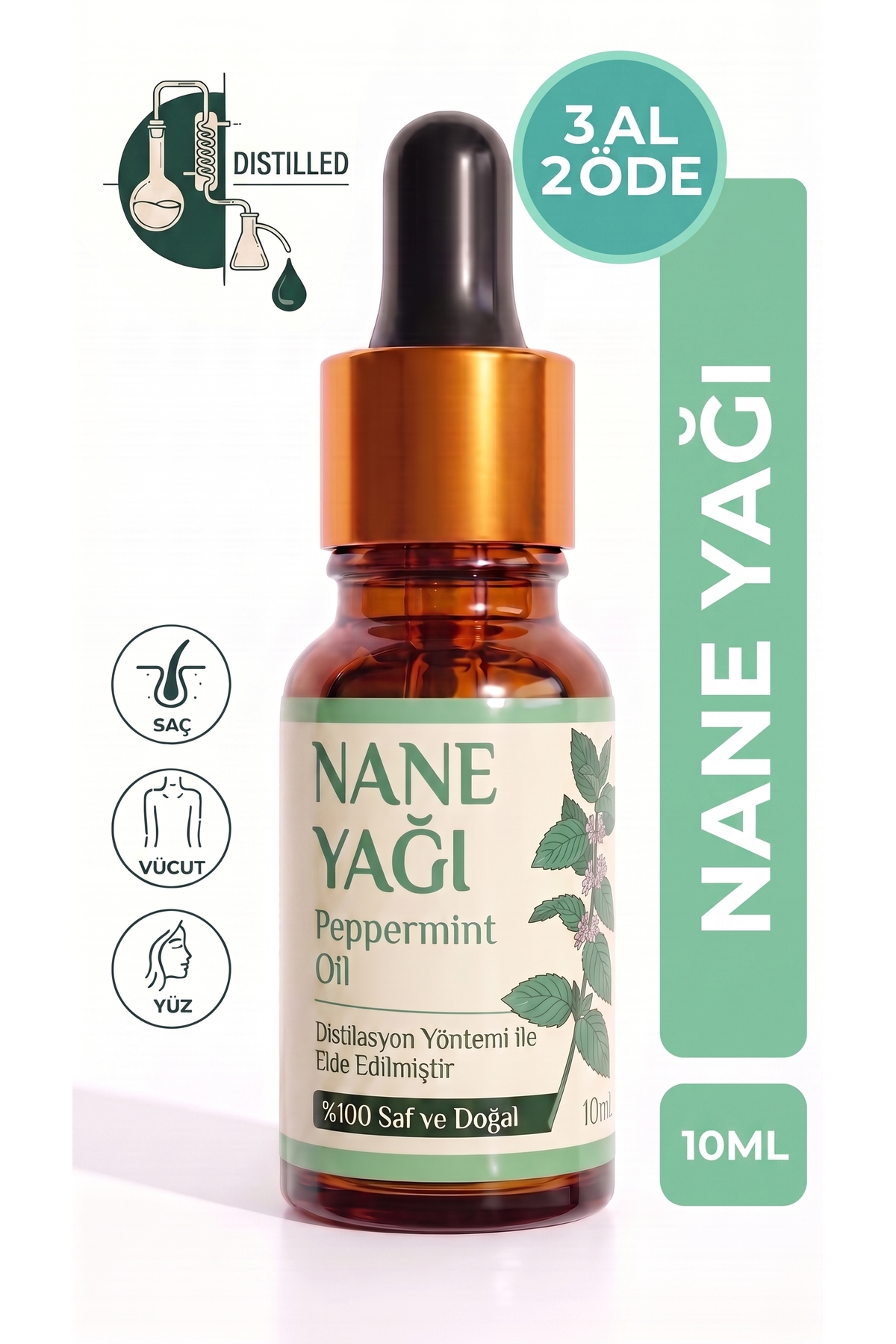 aktarloji Nane Uçucu Yağı 10 ml / %100 Saf Ve Doğal / Peppermint Oil — A1-Nane-yag-10