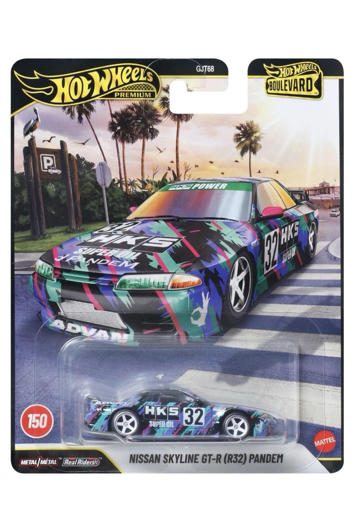 HOT WHEELS Premium Boulevard Nissan Skyline Gt-R R32 Pandem Hks 1:64 Metal Model Car No:150