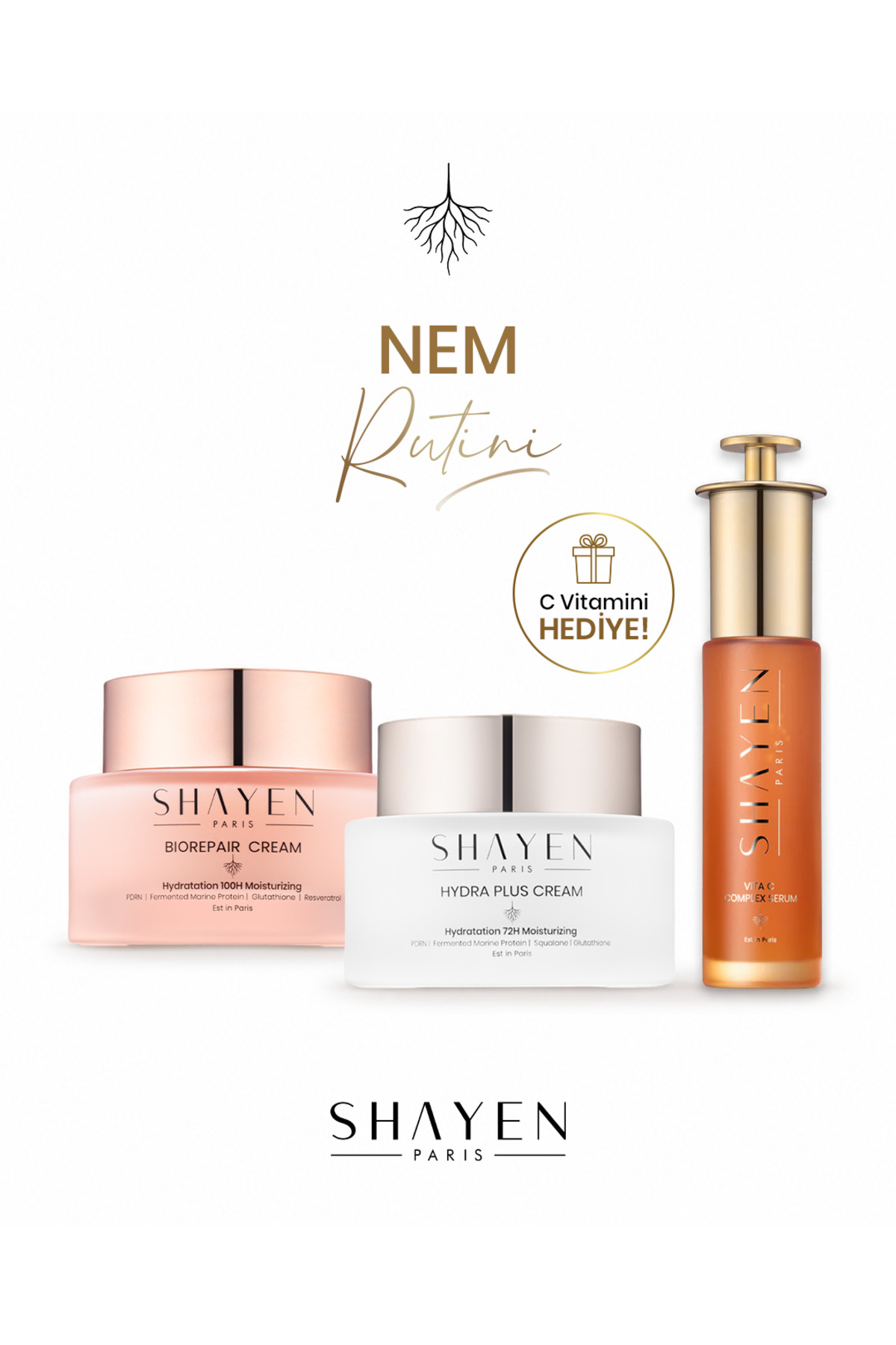 Shayen Nem Rutini - Hediyeli - Biorepair Krem™ + Hydroplus Krem™ +Hediye Vita C Complex Serum™ — RPS-0015 — تصویر 5 از 5