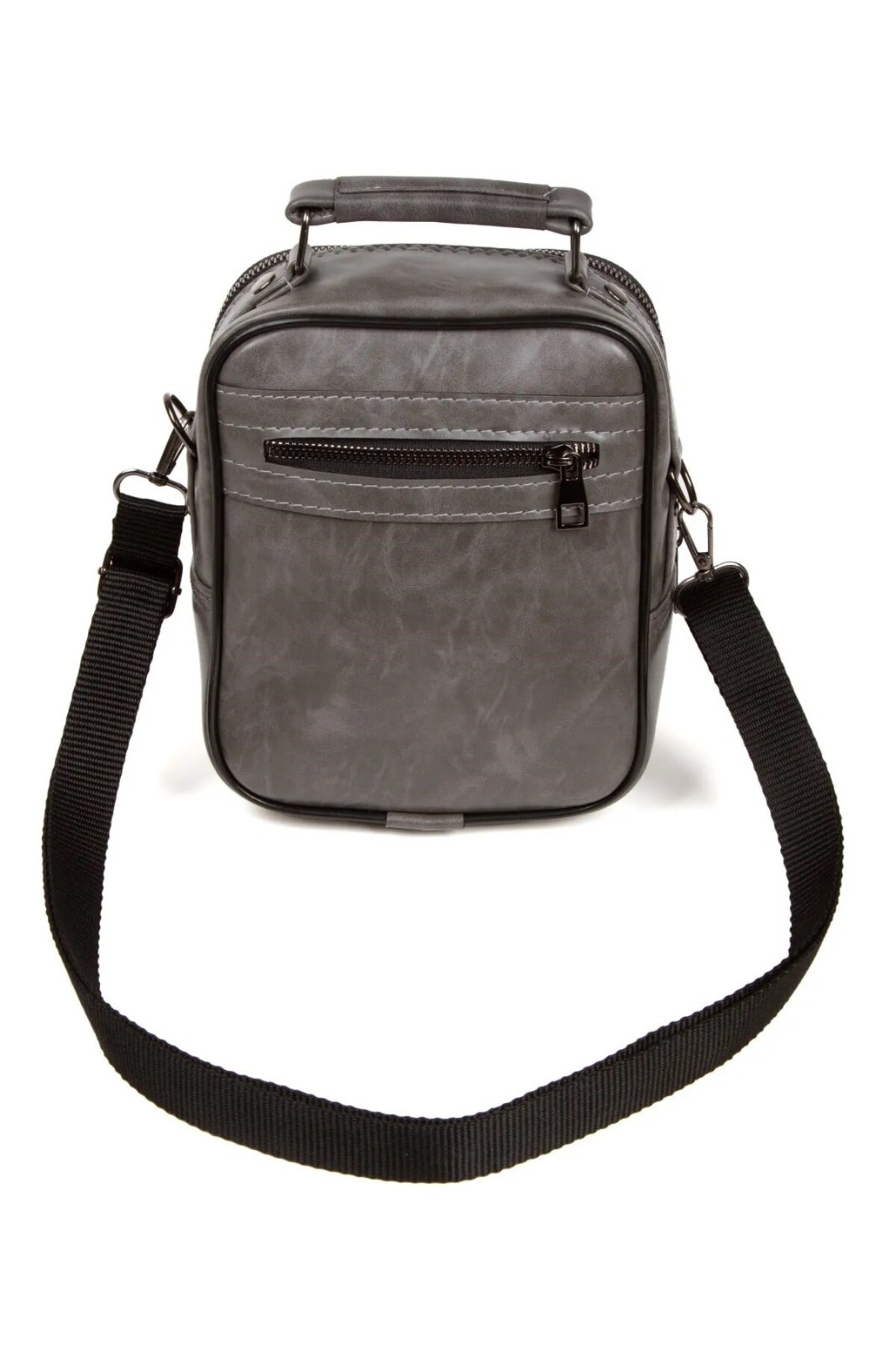NEWISH POLO ACCESSORIES Erkek Gri Çapraz Omuz Ve El Çantası görsel 3