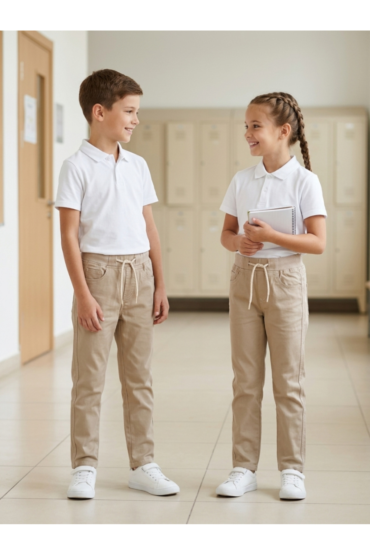 PRENS Unisex Ribbed Cotton School Trousers