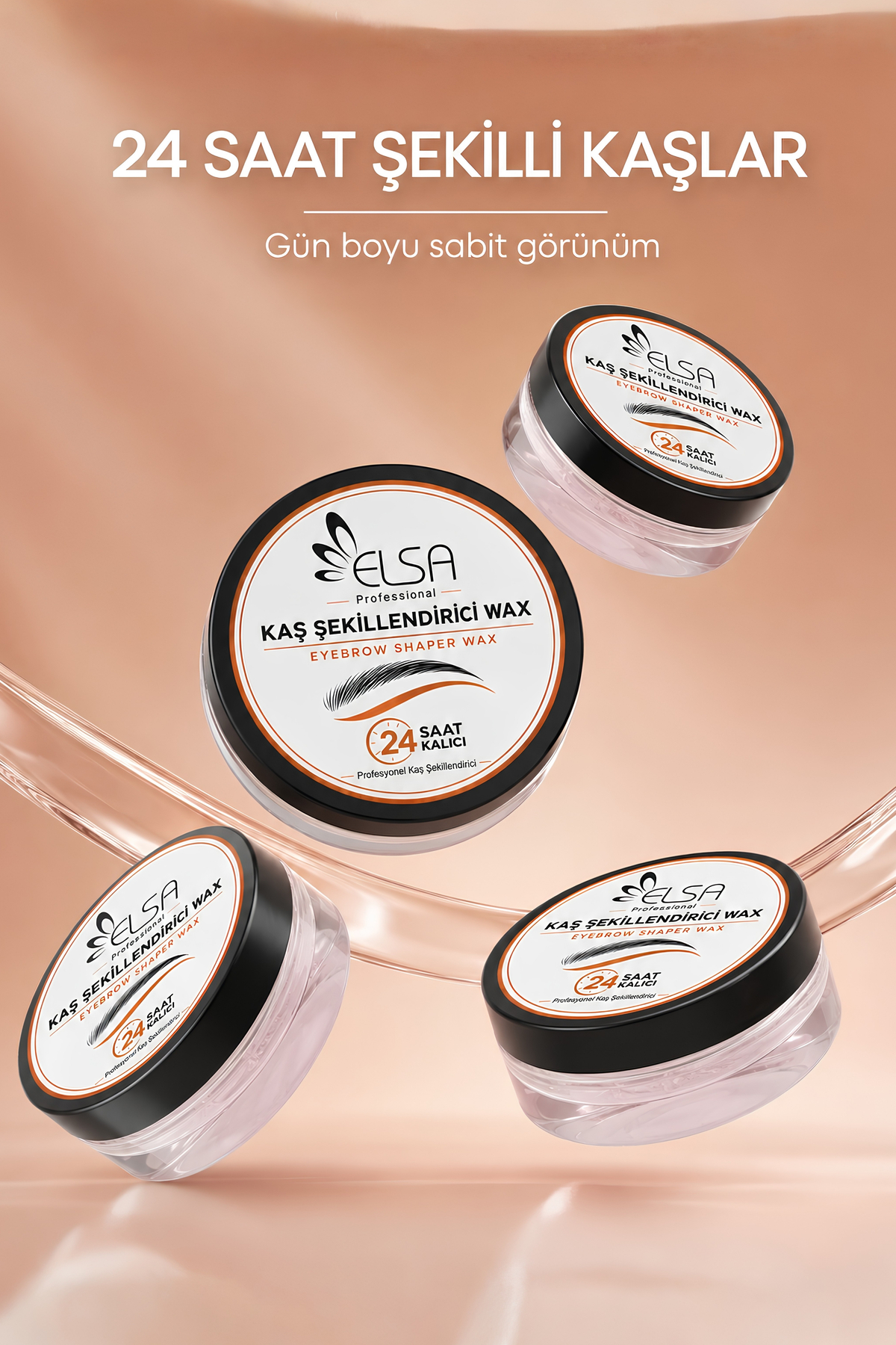 Professional Kaş Sabitleyici Wax 50 ml | Şeffaf, Beyaz Kalıntı Bırakmayan & Gün Boyu Kalıcı Kaş Şekillendirici — مشکی KAŞ-WAX — تصویر 3 از 4