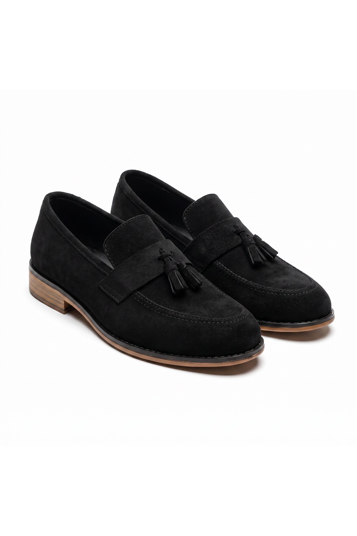 RAYVORA ERKEK SÜET DERİ PÜSKÜLLÜ TERMO TABAN GARSON BOY KLASİK AYAKKABI KUNDURA LOAFER CASUAL görsel 2