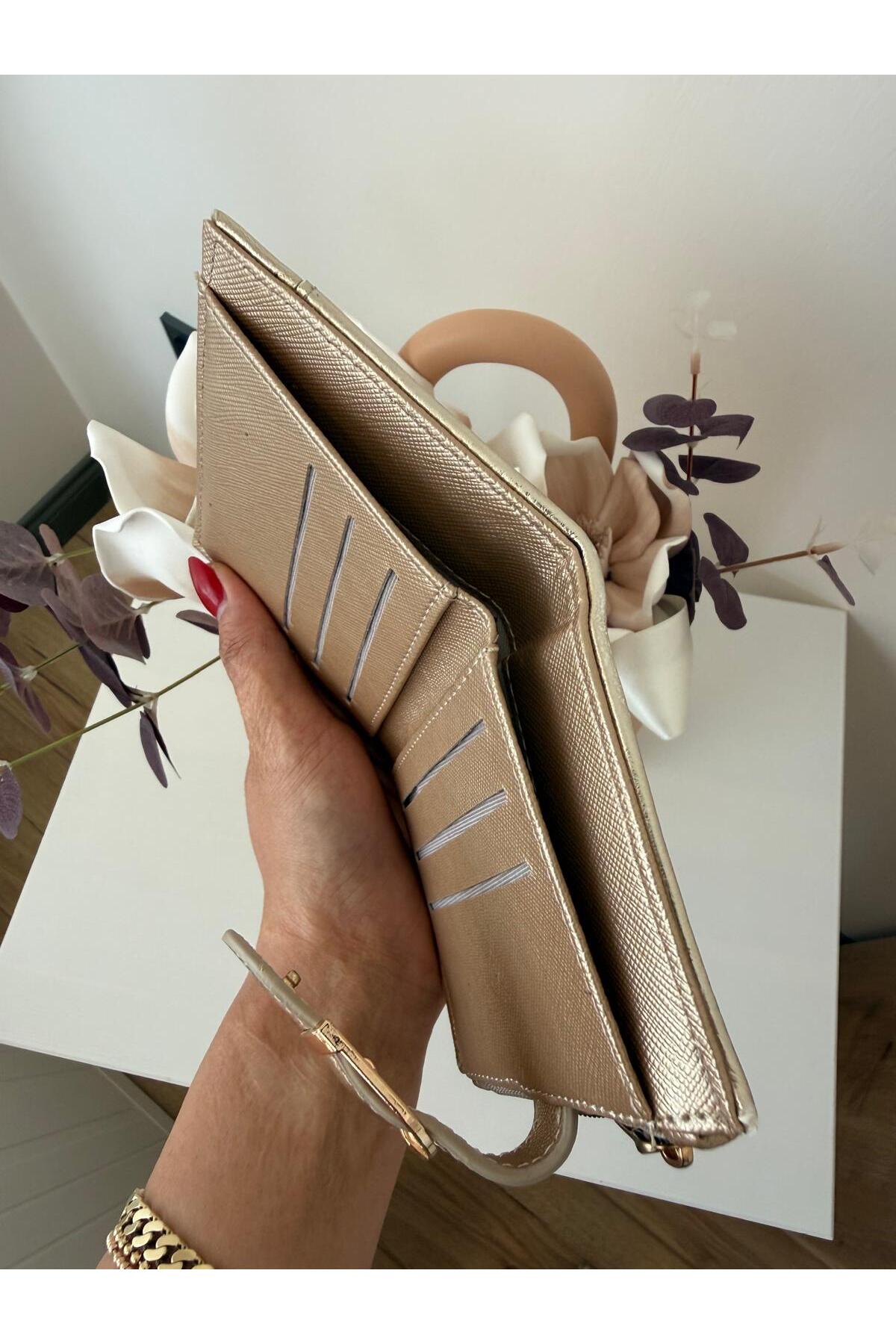 lalettobags Kadın Gold Toka Detaylı Cüzdan görsel 4